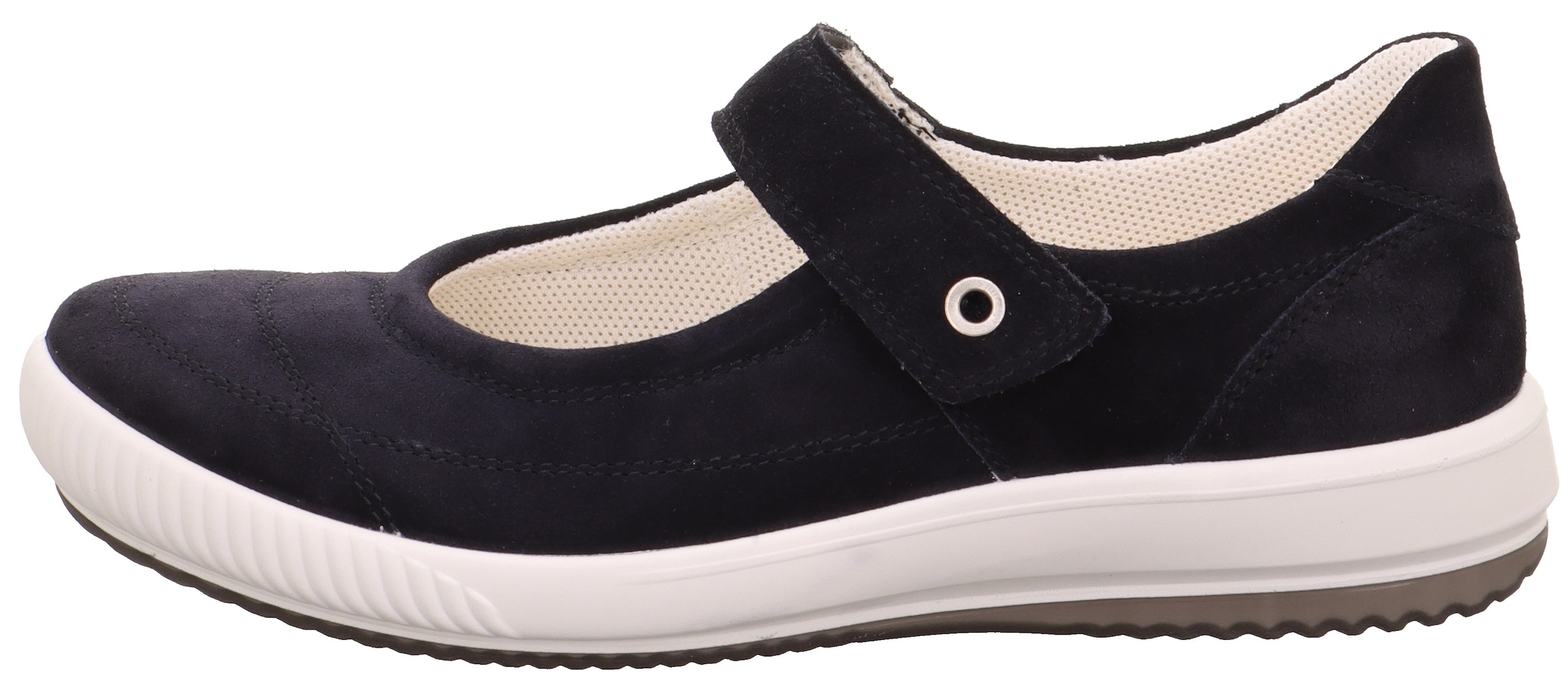 Legero Riemchenballerina »TANARO 5.0«, Slipper, Ballerina, Schlupfschuh mit Wechselfußbett und Klettriegel