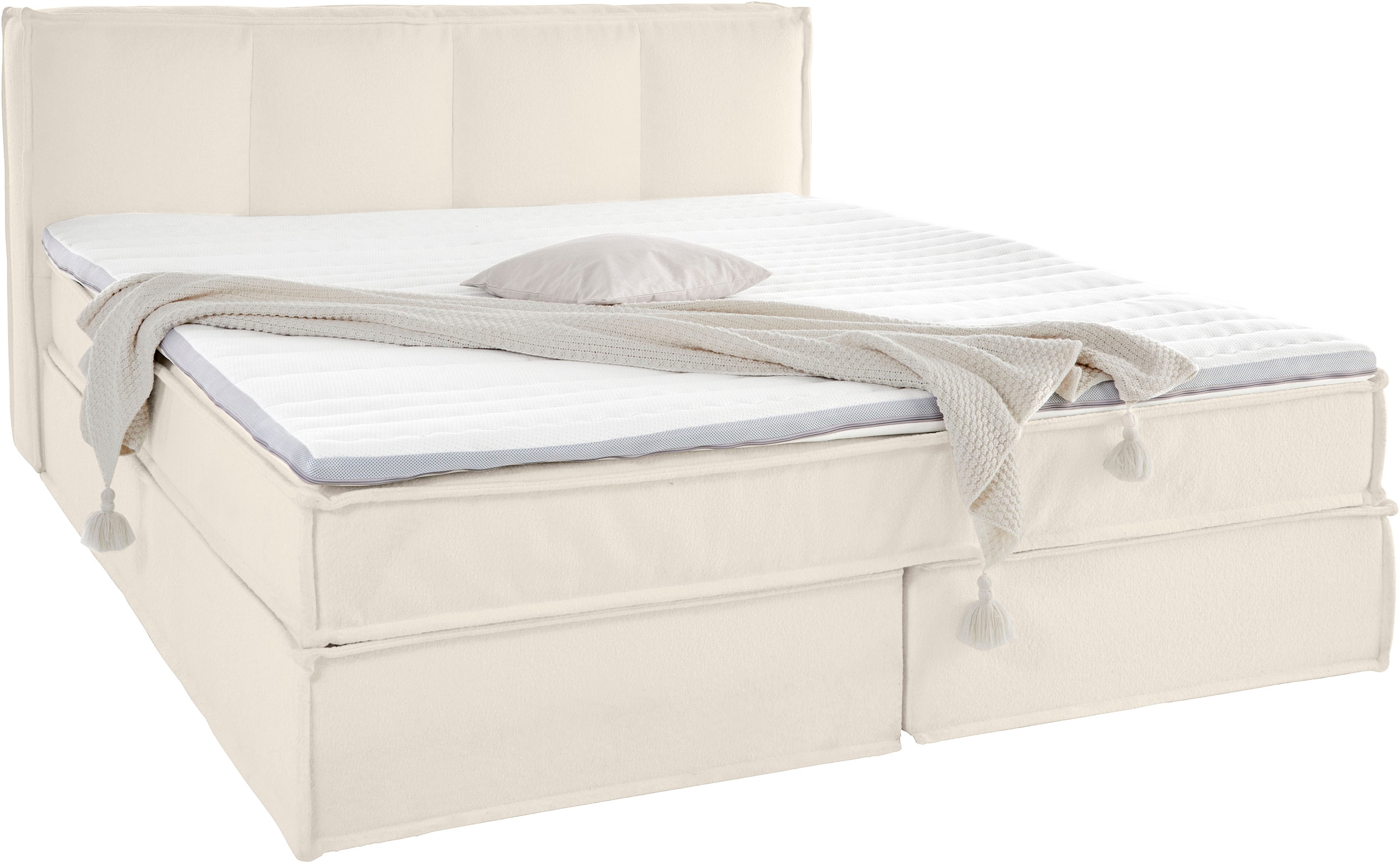 LeGer Home by Lena Gercke Boxspringbett »Addyson«, (Härtegrade H2, H3 und H4 wählbar), Boxspringbett inkl. Topper, 2 Matratzen