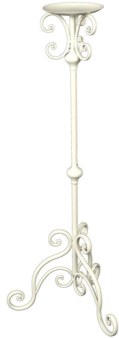 Ambiente Haus Wandkerzenhalter »Kerzenständer - antikweis 80cm« günstig online kaufen