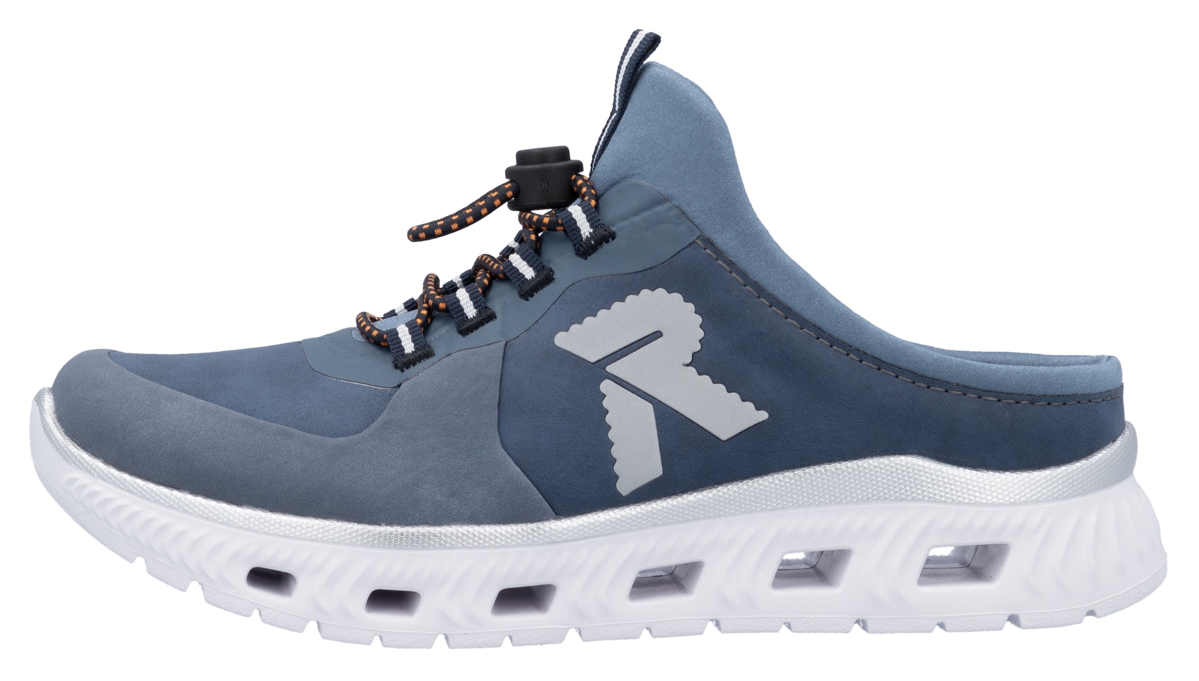 RIEKER Sport Clog, Schlupfschuh, Sabot, Sneaker mit aufgesetztem Schnellverschluss