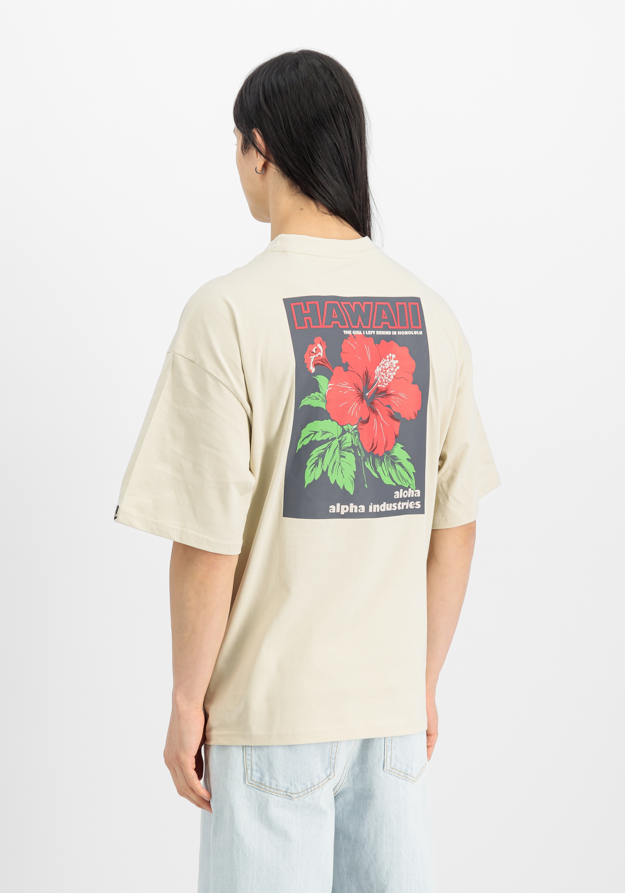 Alpha Industries T-Shirt »Alpha Industries Men - T-Shirts Aloha Flower Backprint T-Shirt«