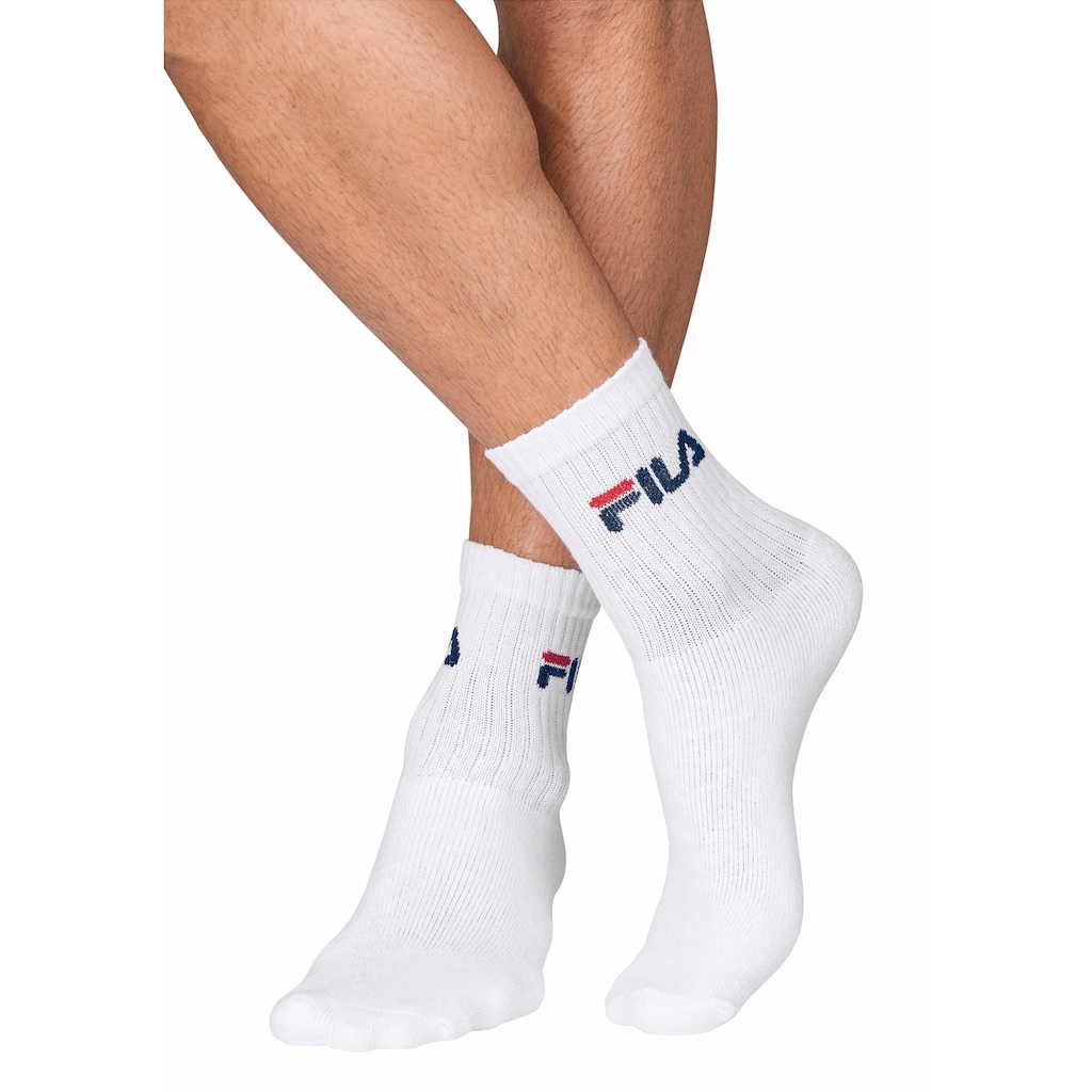 Fila Tennissocken, (3 Paar), mit verstärkten Belastungszonen