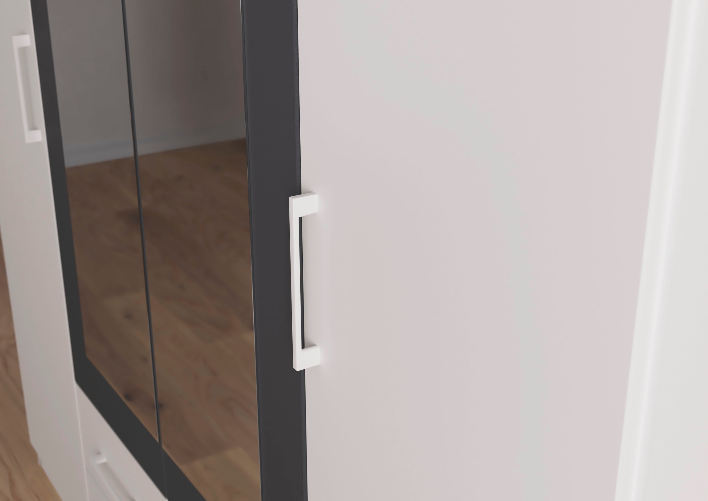 rauch Drehtürenschrank »Kleiderschrank Schrank Garderobe KREFELD optional mit Spiegel«, mit 3 Griff-Varianten, inkl. praktischen Schubladen MADE IN GERMANY