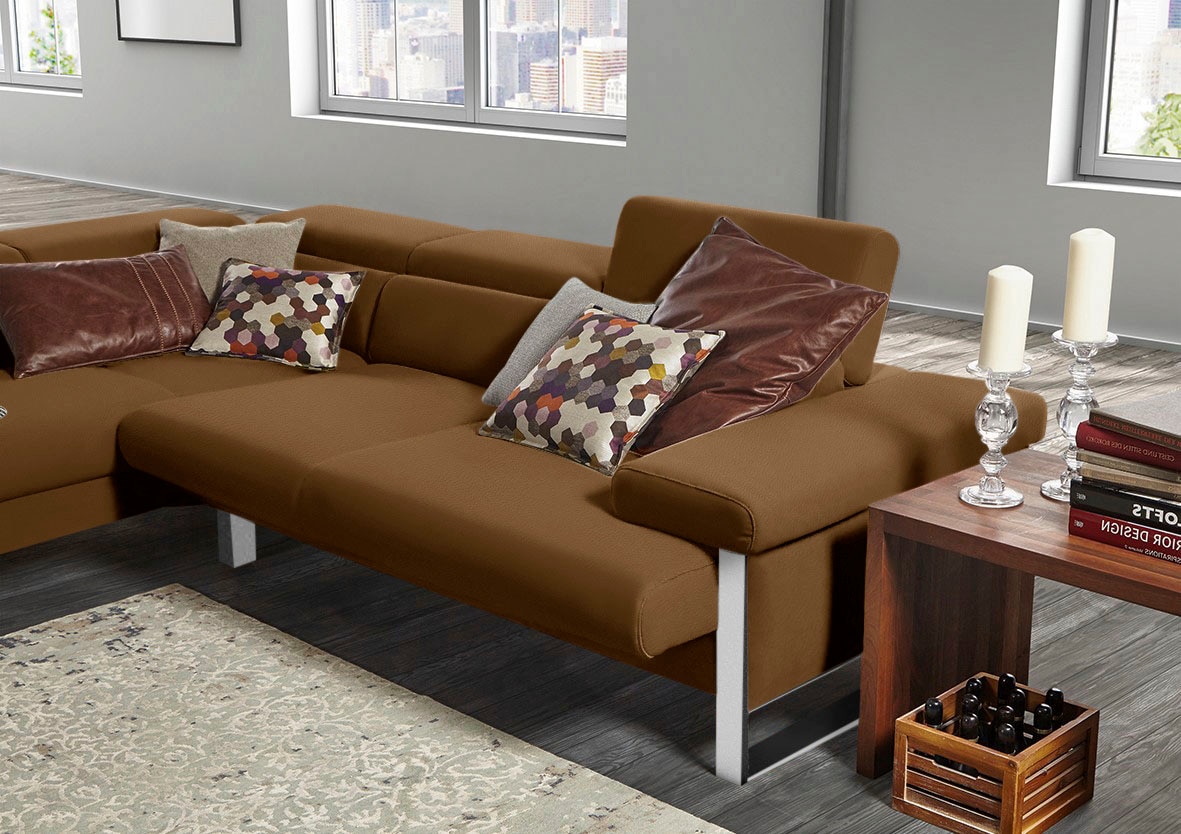 W.SCHILLIG Ecksofa »finn, toller Sitzkomfort, L-Form, hochwertige Verarbeitungsdetails«, German Design Award 2016, Fußgestell Chrom glänzend, Breite 281 cm