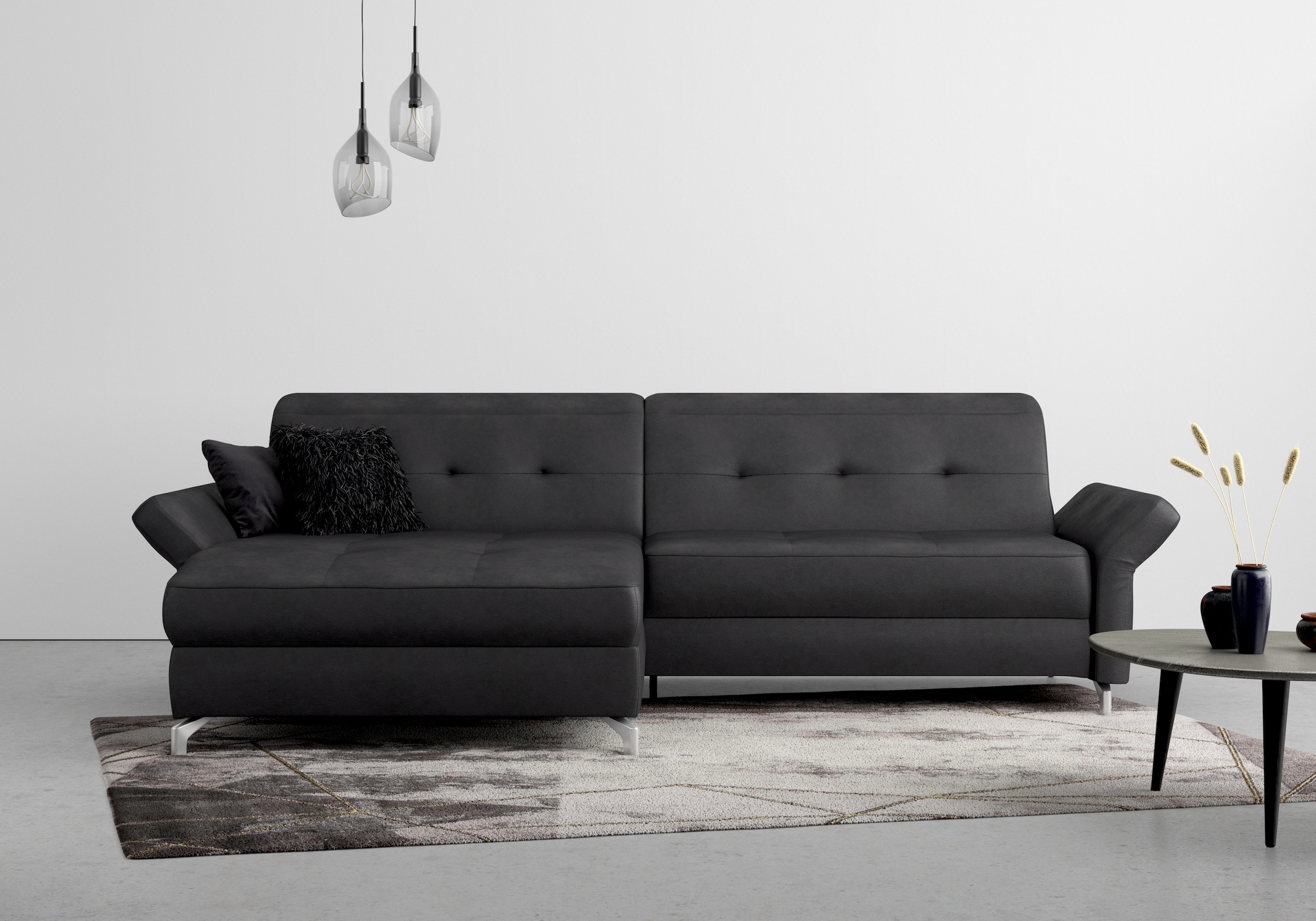 Home affaire Ecksofa »Maredo L-Form« Federkern, wahlweise auch mit Kopfteil günstig online kaufen