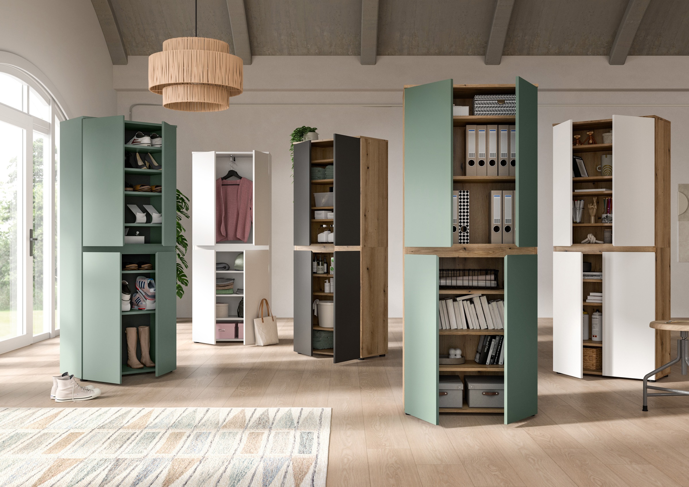 INOSIGN Mehrzweckschrank »CIPELA« 1 Stk. tlg. BxH:105x175 cm, viel Stauraum, variable Einlegeböden, Kleiderstange