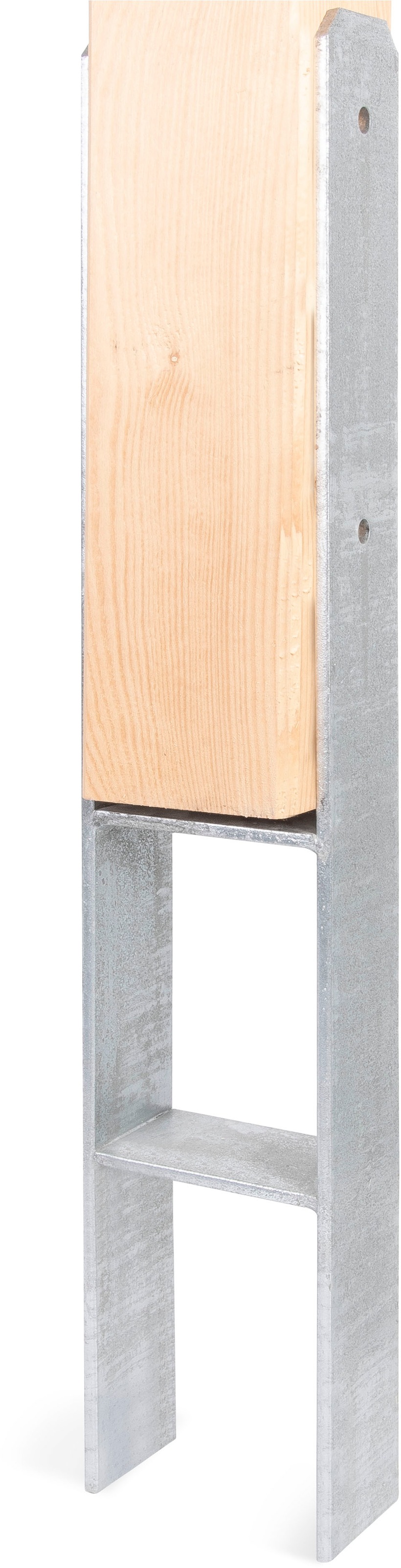 Alberts H-Pfostenanker, Materialstärke 8 mm, lichte Breite 121 mm, Höhe 800 mm