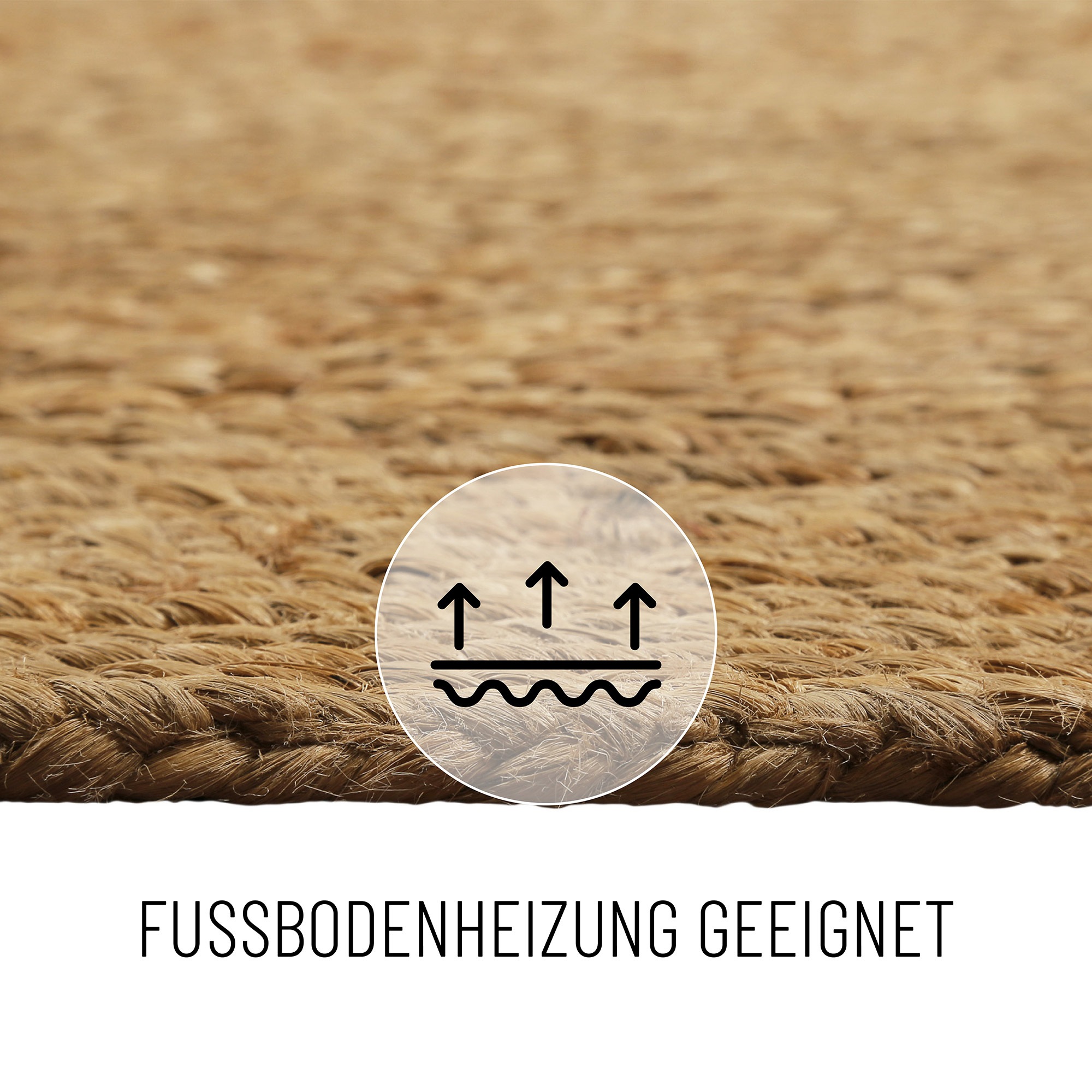 Green Looop Teppich »Collins«, rechteckig, 12 mm Höhe, handgewebt, robust, strapazierfähig, Jute, Natur, Wohnzimmer