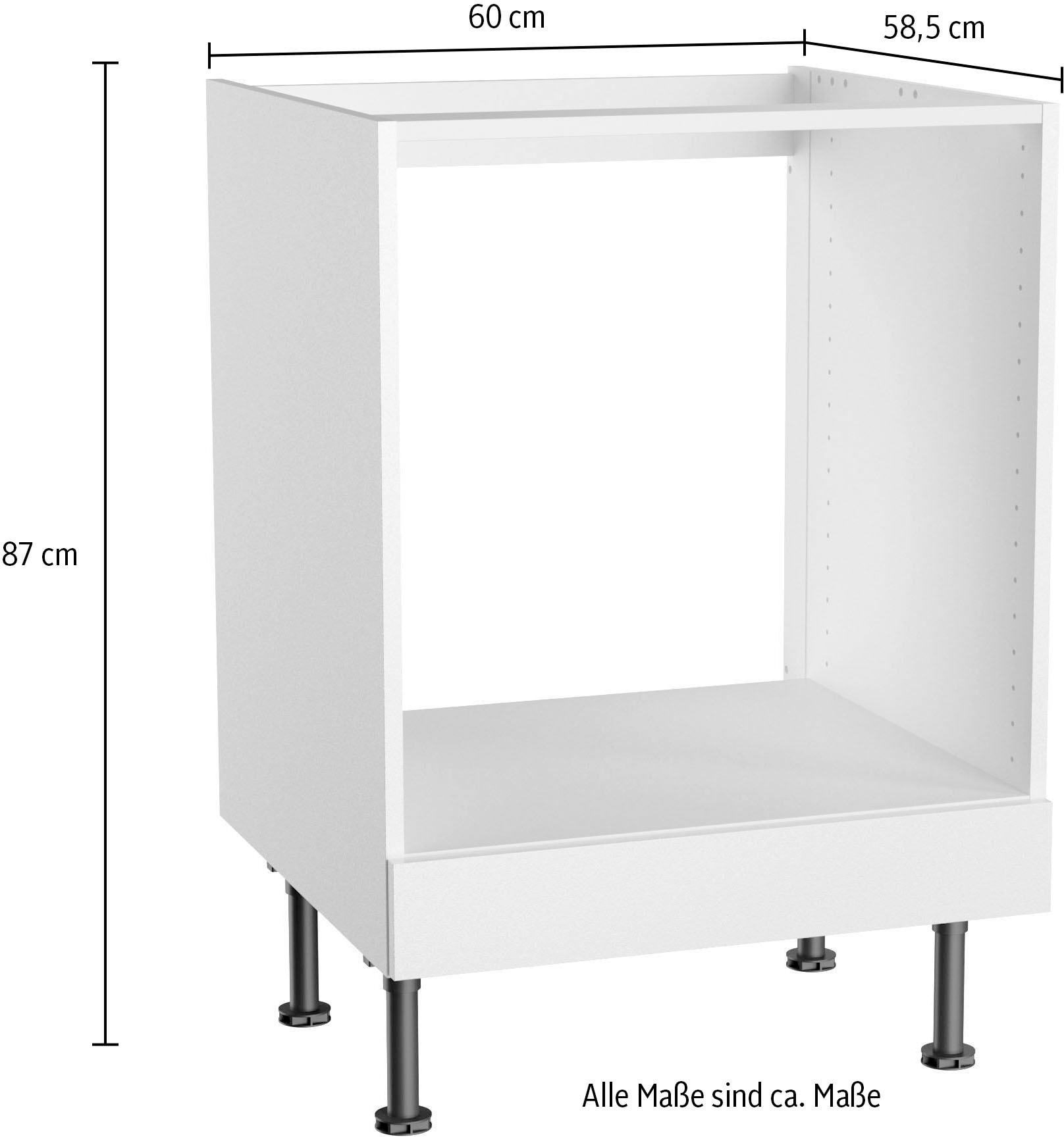 OPTIFIT Herdumbauschrank »Bern2«, Breite 60 cm, Umbauschrank für Einbauherde, 1 feste Blende