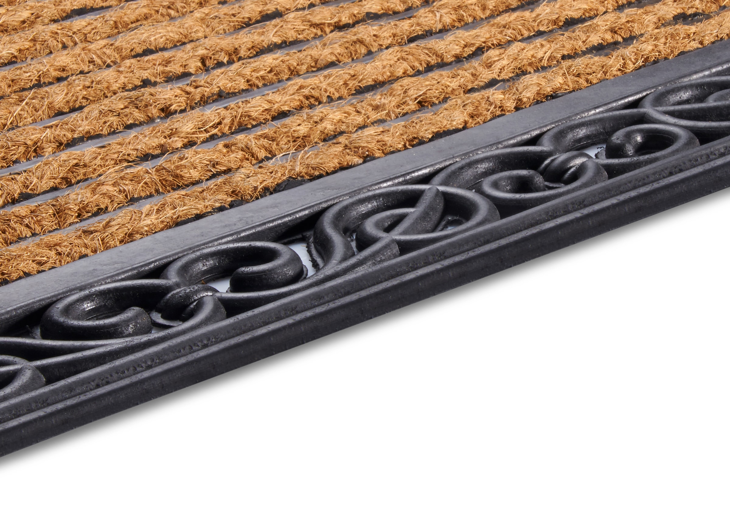 HANSE Home Fußmatte »Mix Mats Gummi Kokos Panama, Türmatte«, rechteckig, 8 mm Höhe, Strapazierfähig, pflegeleicht, robust, wetterfest, UV-beständig