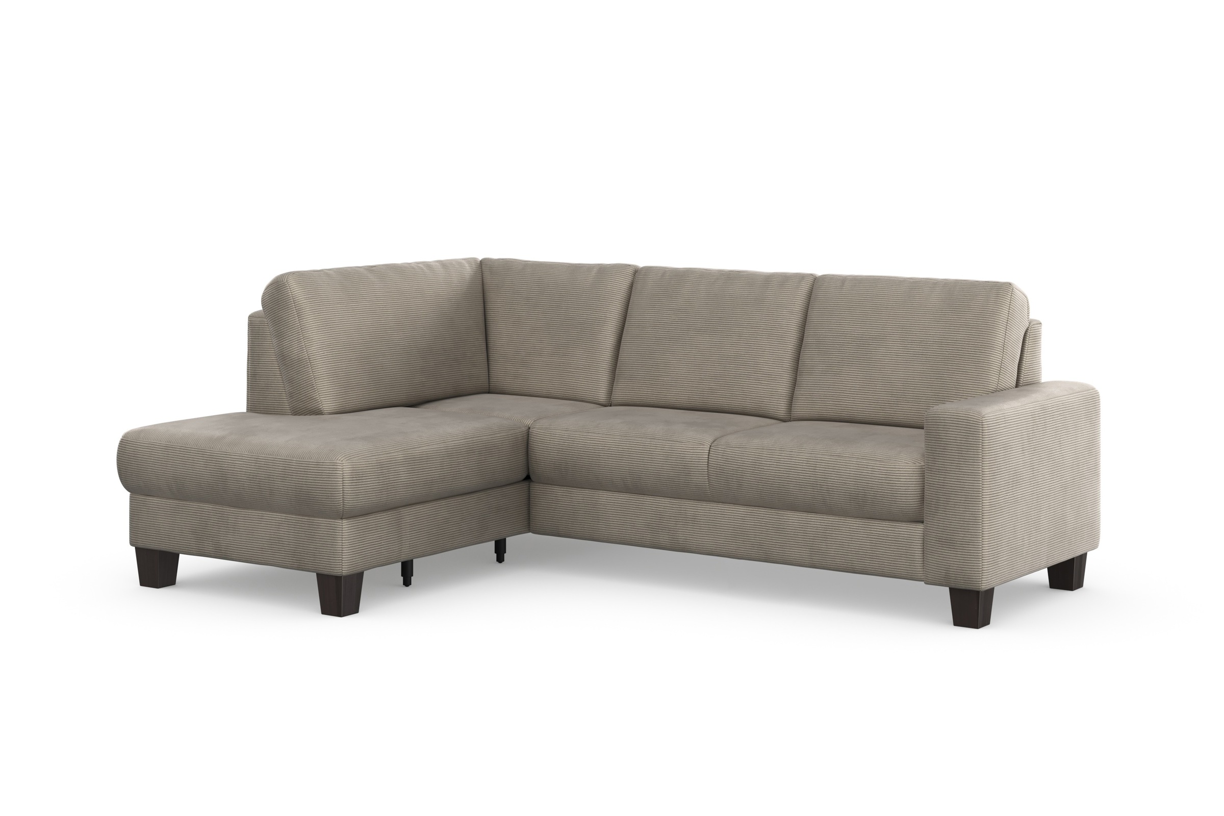 Home affaire Ecksofa »Summer L-Form«, mit Ottomane, mit oder ohne Bettfunktion und Bettkasten, Cord-Bezug
