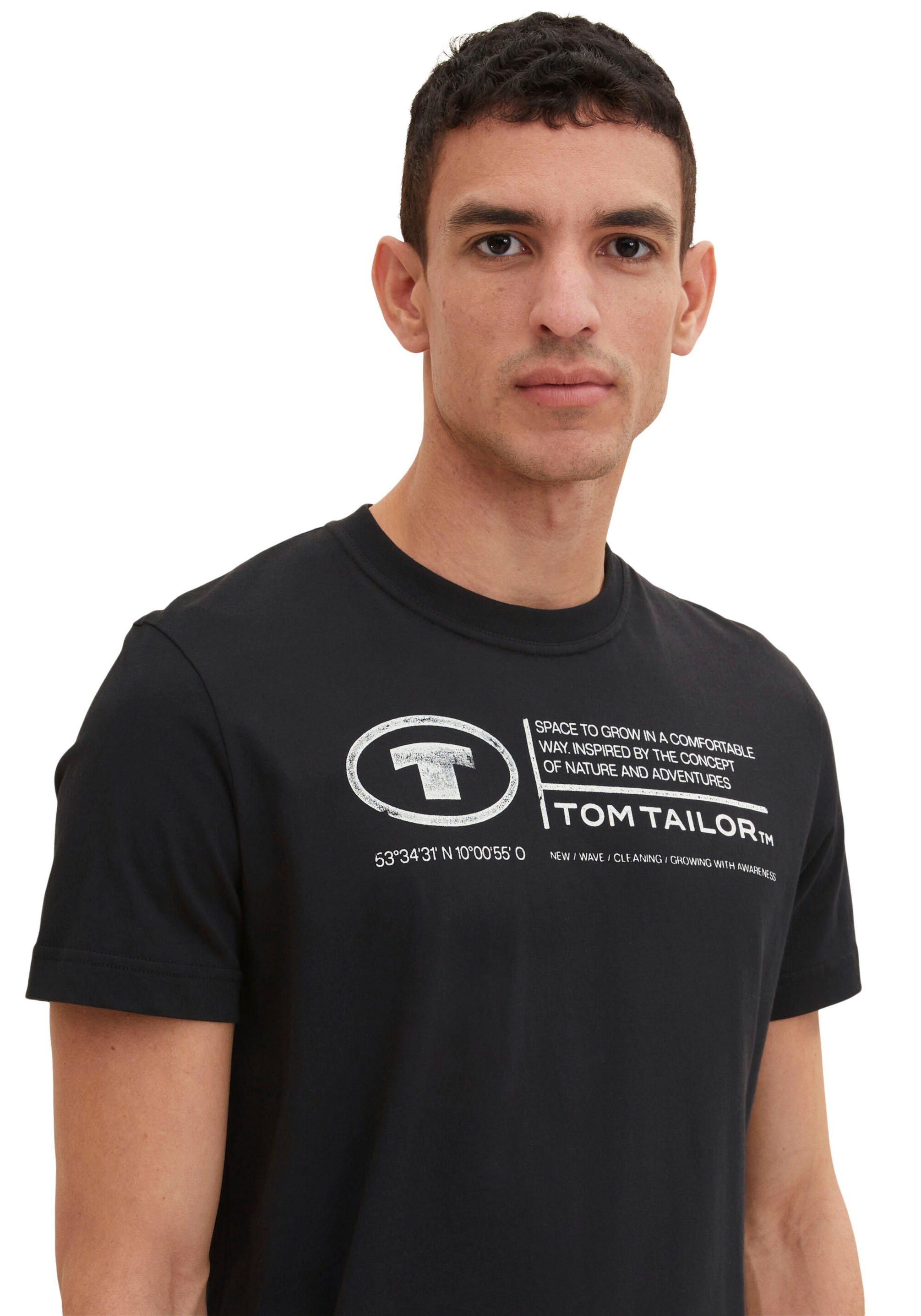 TOM TAILOR Print-Shirt »Tom Tailor Herren T-Shirt Frontprint« online bei