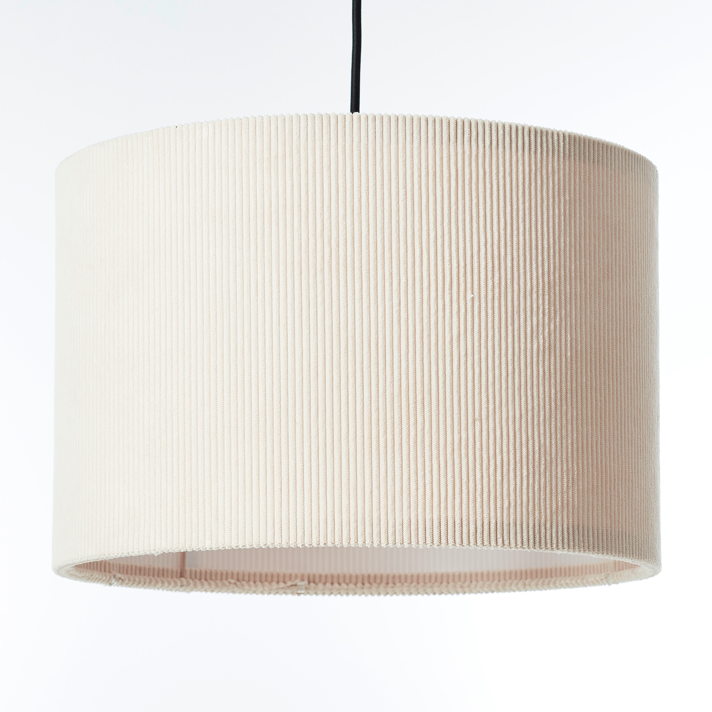 Brilliant Pendelleuchte »Tony«, 1 flammig, Leuchtmittel E27 | ohne Leuchtmittel, mit Cord-Lampenschirm, 150 x 35 cm, E27, kürzbar, Textil
