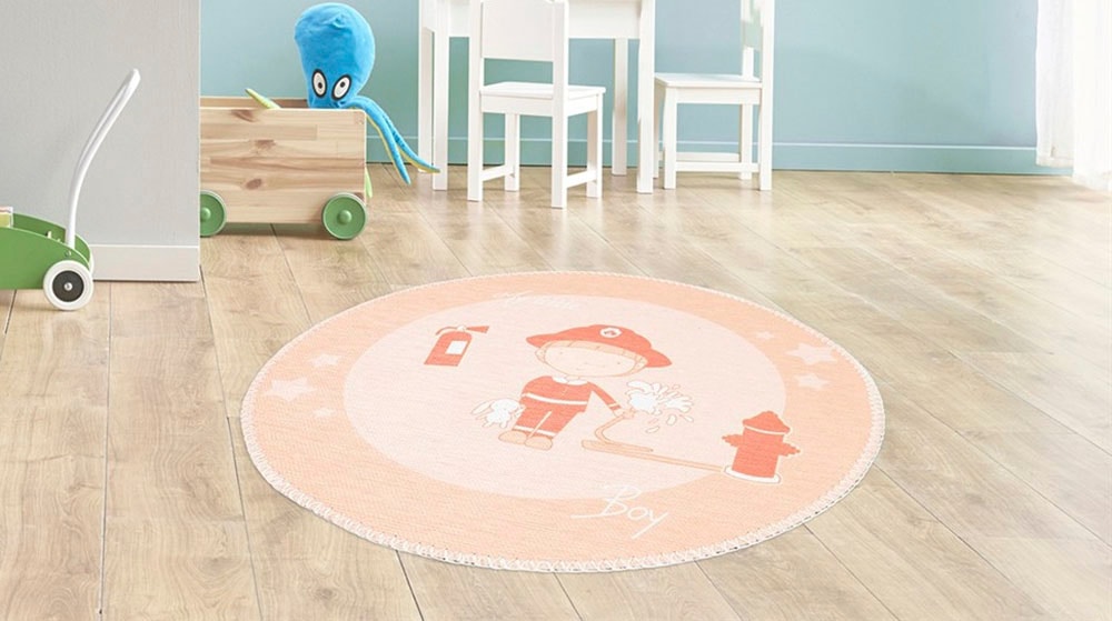 Arte Espina Kinderteppich »Bambini 100«, rund, 5 mm Höhe, Fantasievoll bedr günstig online kaufen