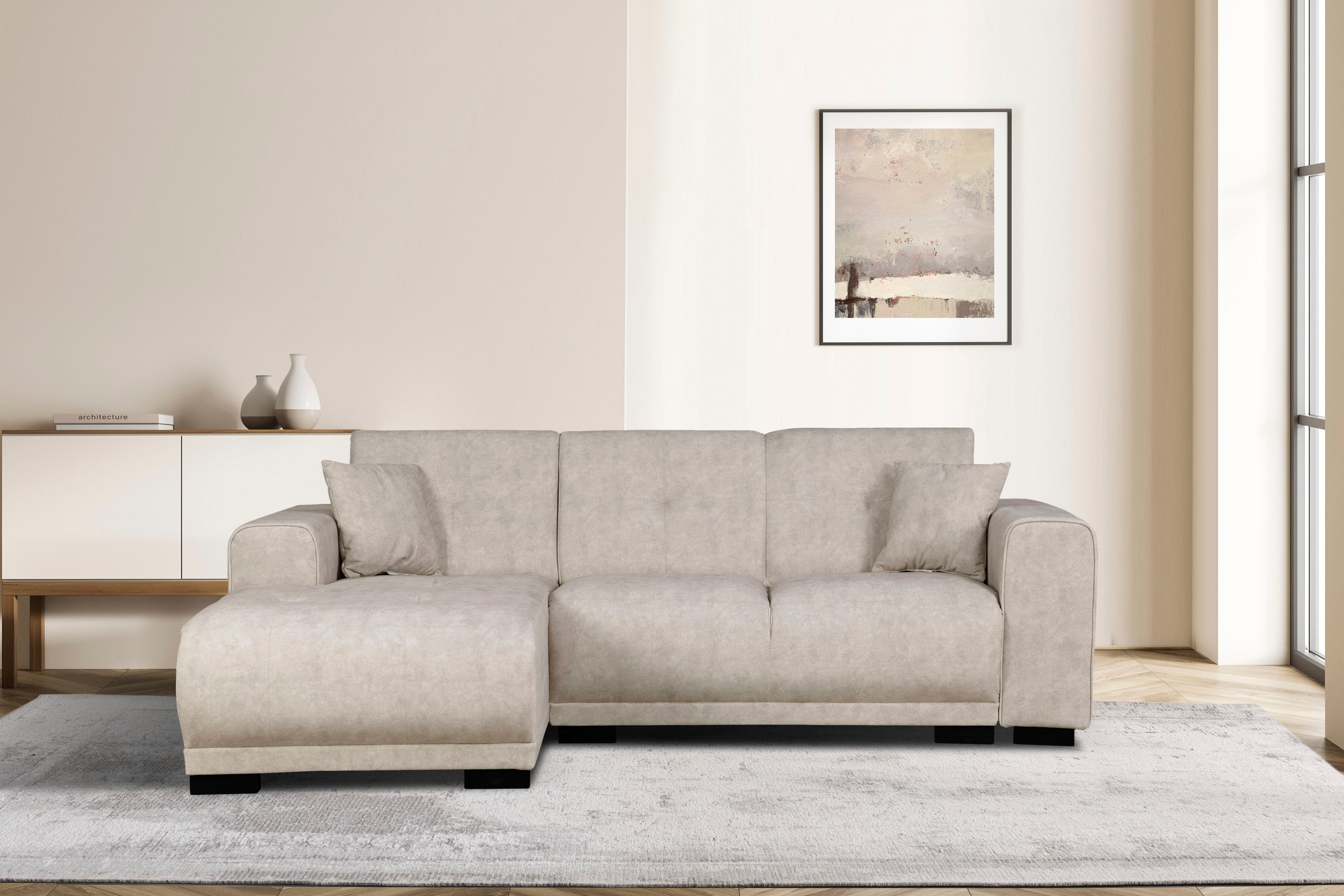 Home affaire Ecksofa »Langeland L-Form«, incl. 2 Zierkissen, Recamiere wahl günstig online kaufen
