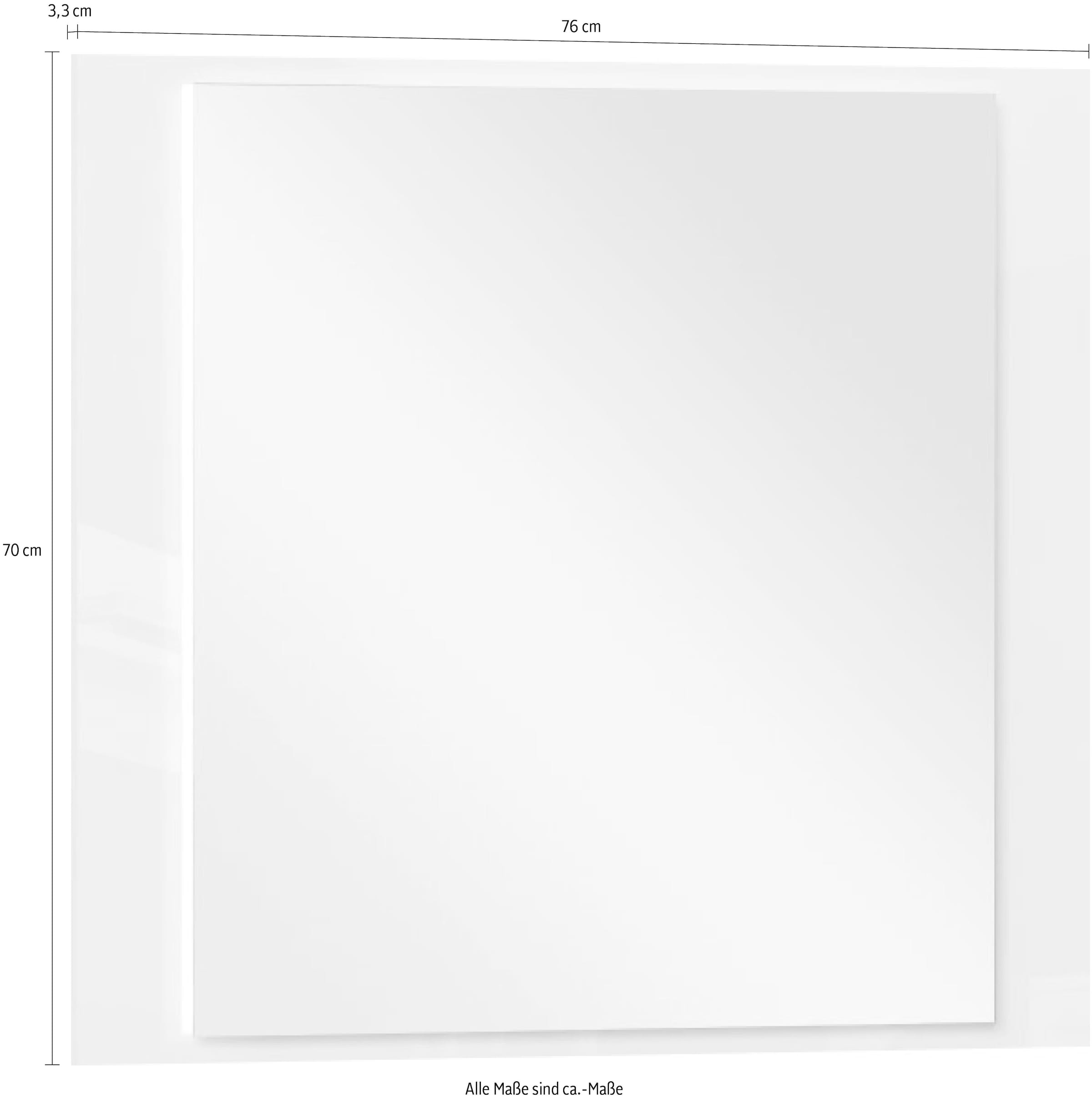 Places of Style Wandspiegel »Piano«, UV lackiert, HxB: 70x76cm