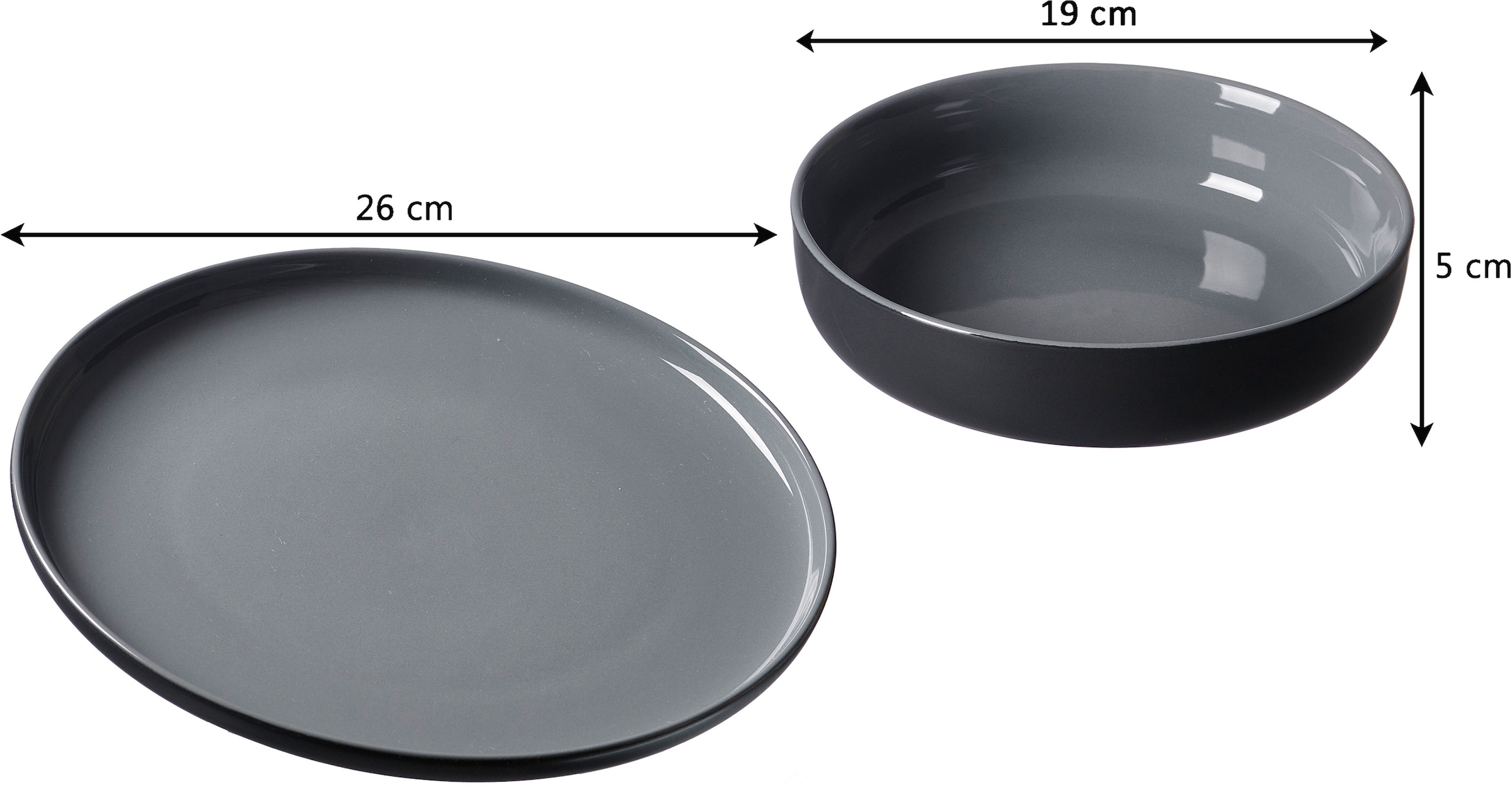 Ritzenhoff & Breker Tafelservice »Teller Set, Geschirr-Set Jasper«, (Set, 8 tlg.), Scandic Style, 8 Teile, für 4 Personen
