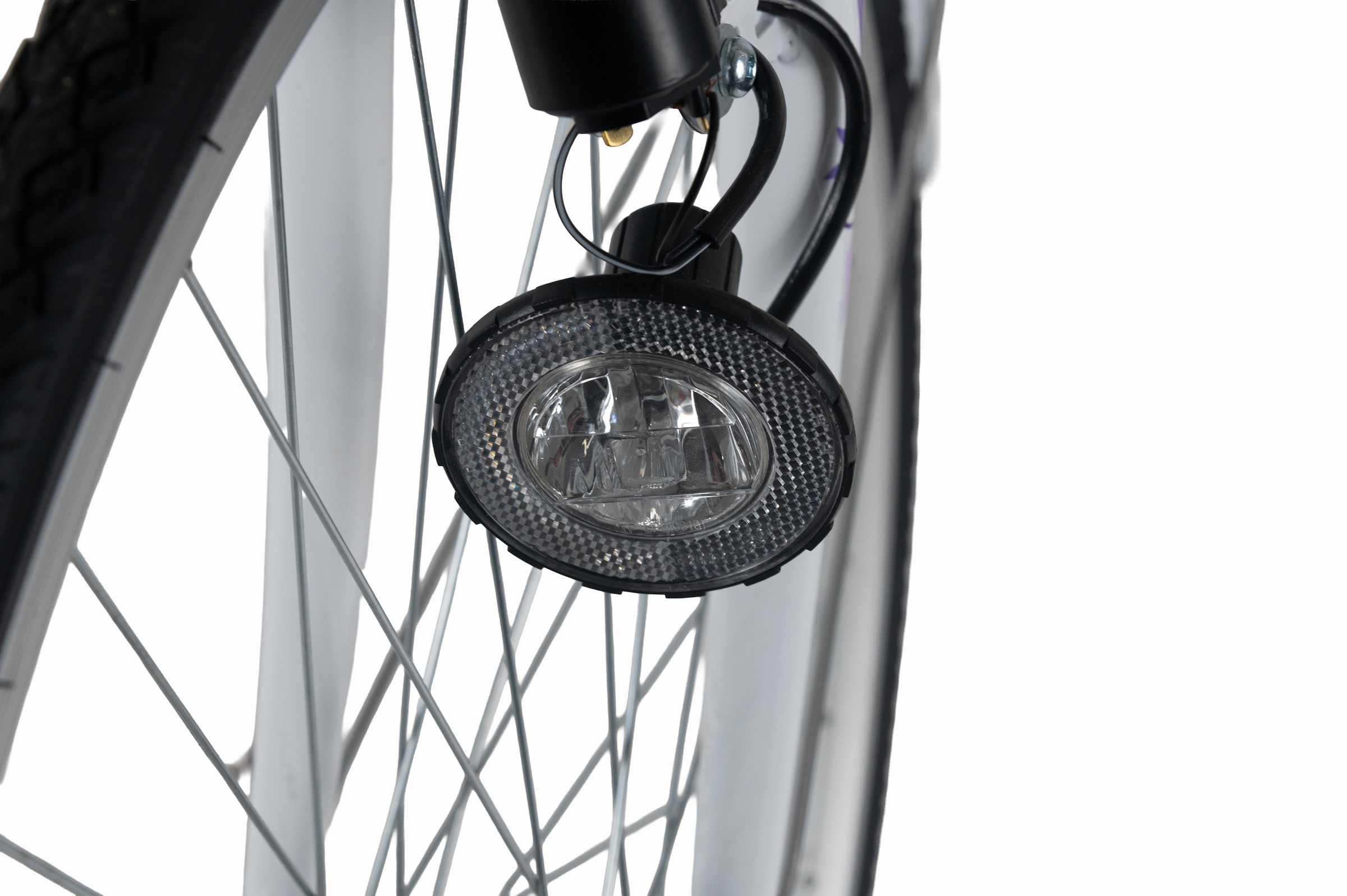 Dacapo Cityrad »DaCapo Citybike 28'' Papilio weiß-Lila mit Korb RH 48 cm« 6 Gang Shimano Tourney Schaltwerk Kettenschaltung