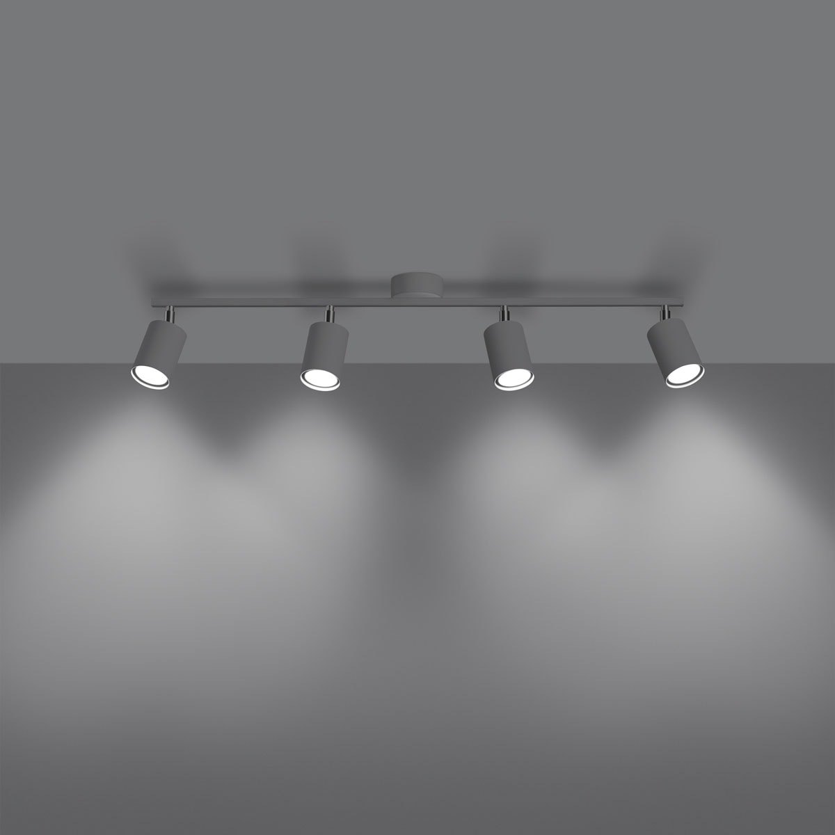 SOLLUX lighting Deckenleuchte »LEMMI«, 4 flammig, Leuchtmittel GU10 | ohne Leuchtmittel, Lichtstromanpassung