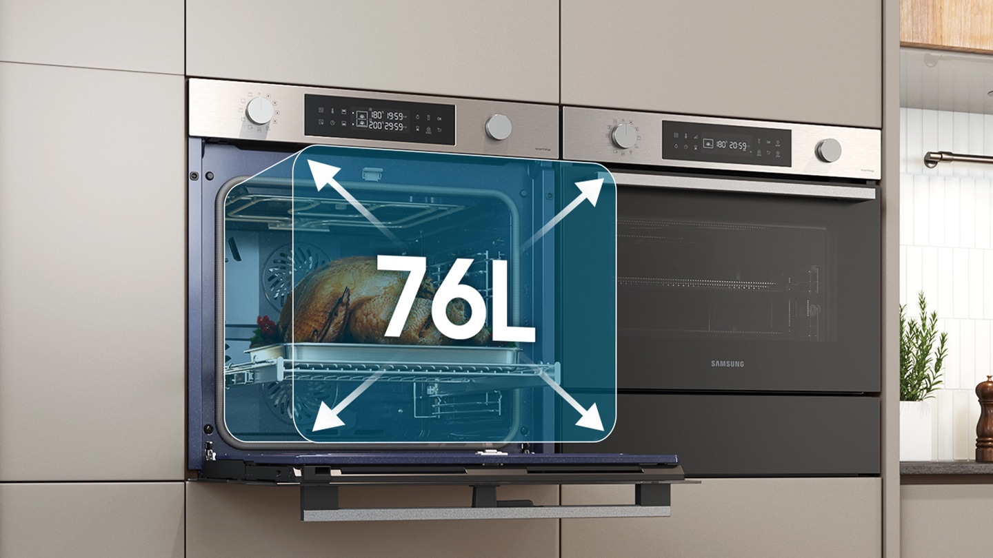 Samsung Einbaubackofen NV7400B »NV7B41307AS«, Pyrolyse-Selbstreinigung