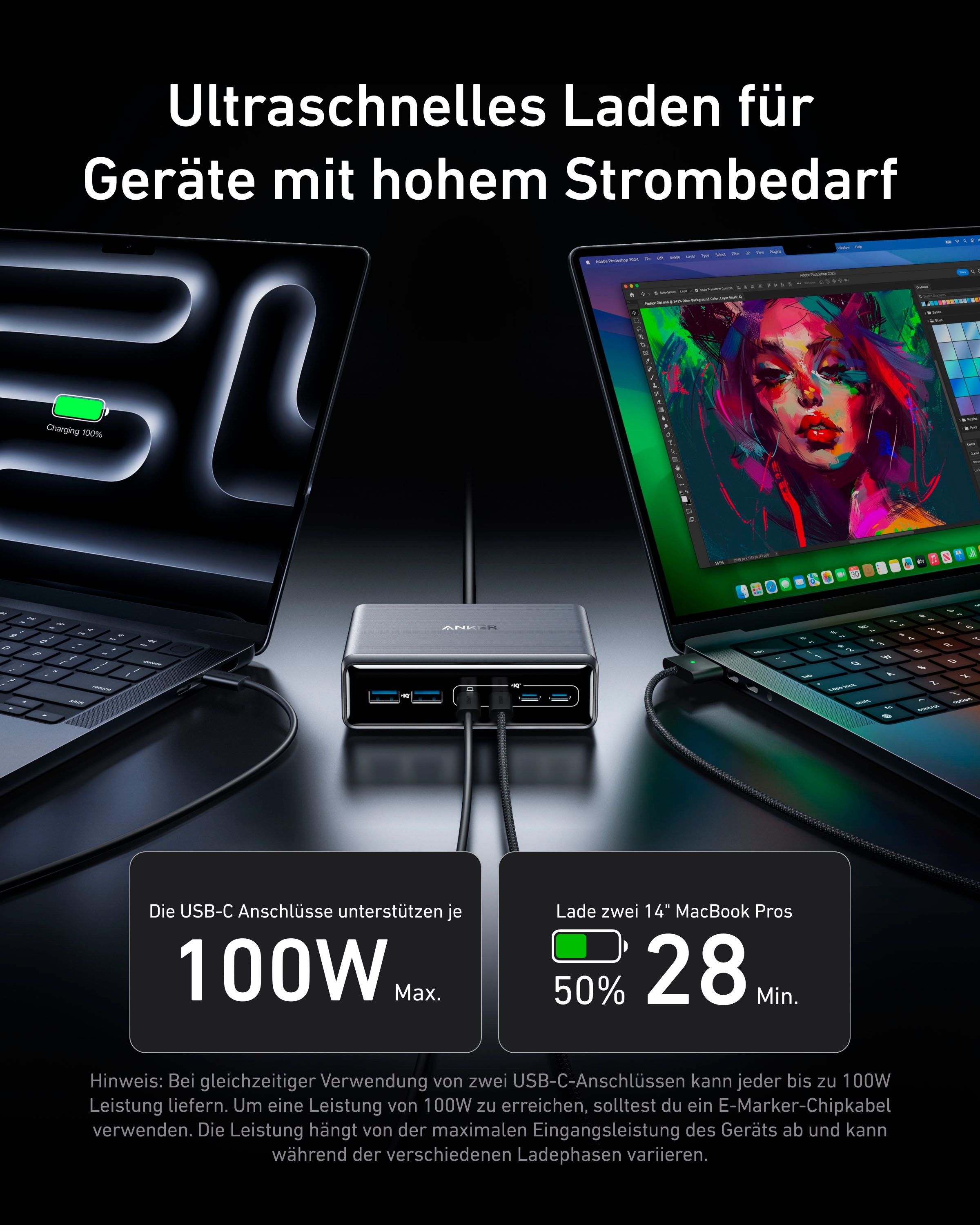 Anker USB-Ladegerät »Prime (200W, 6 Ports, GaN)«