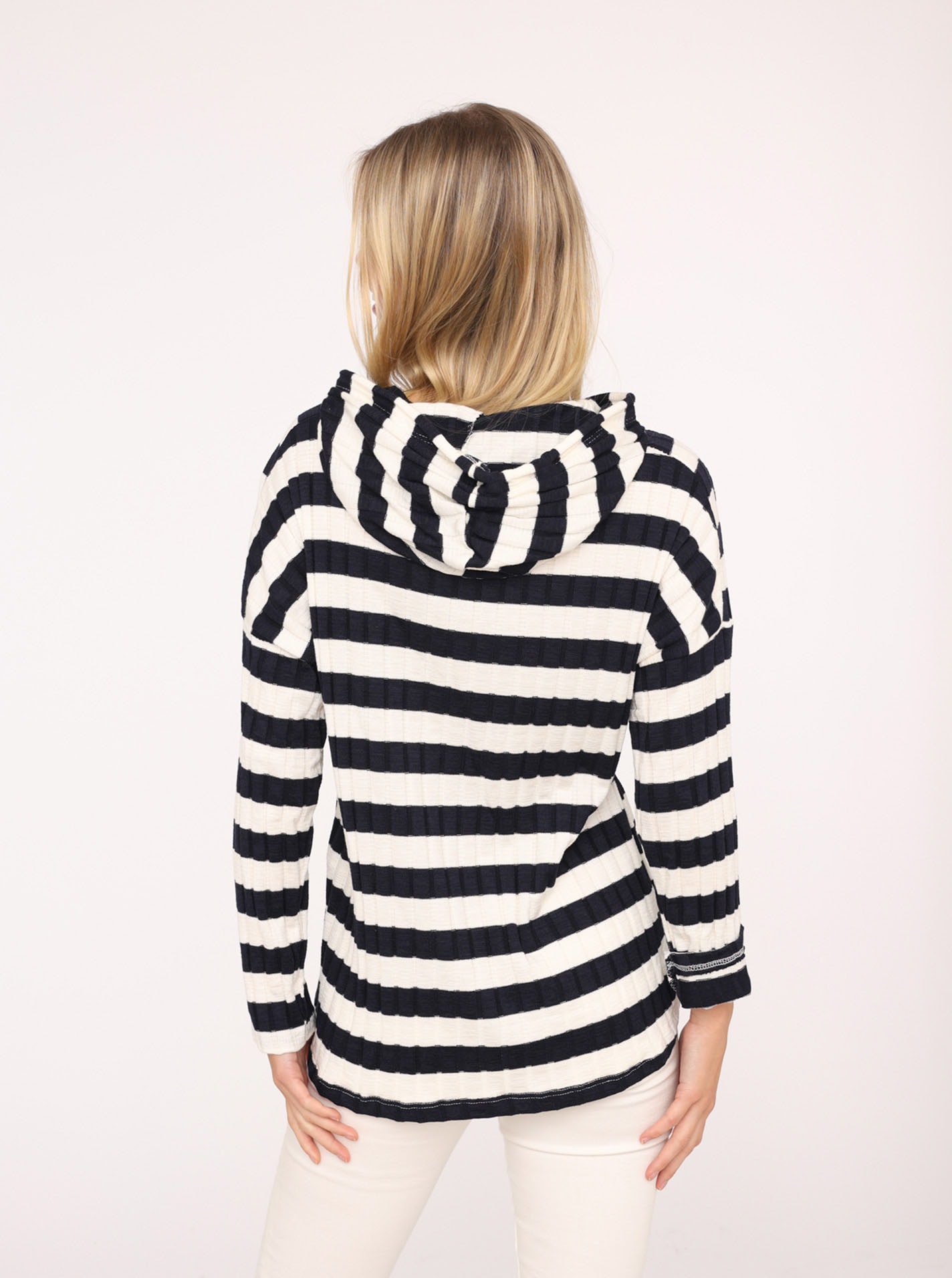 Zwillingsherz Hoodie »"Streifen"«, One Size, Kordelzug, Regular Fit, Kapuze, gestreift