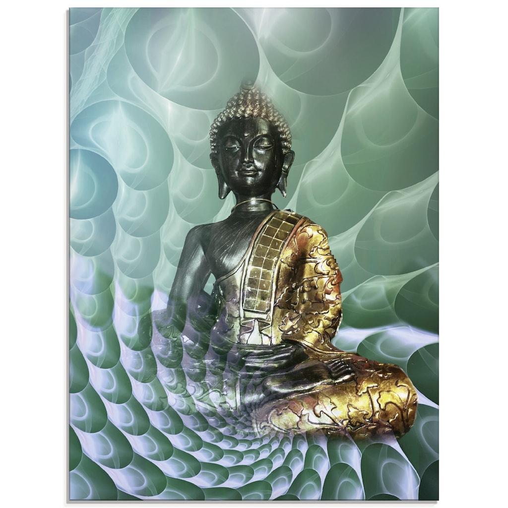 Artland Glasbild »Buddhas Traumwelt CB«, Religion, (1 St.)