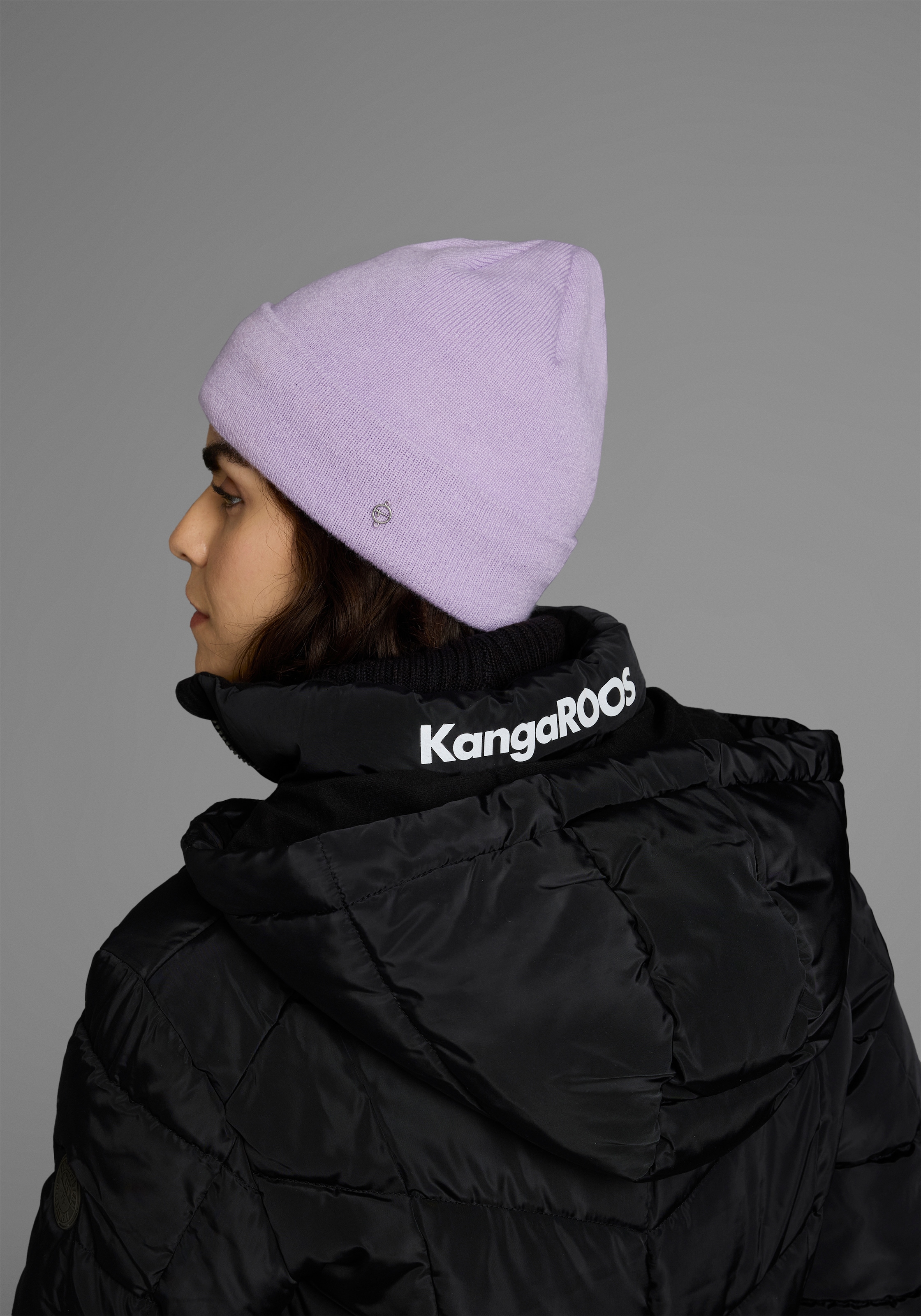 KangaROOS Steppjacke, mit Kapuze, für den Übergang, aus leichtem Webmaterial, figurbetonter Schnitt