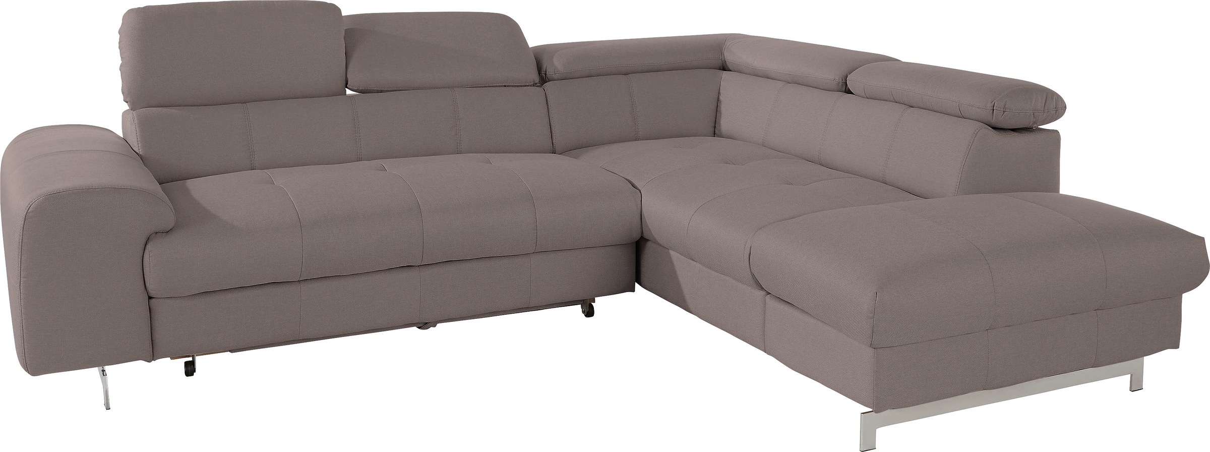 COTTA Polstergarnitur »Chef L-Form«, (Set, 2 tlg.), Set bestehend aus: Ecksofa mit Kopfteilverstellung & Hocker