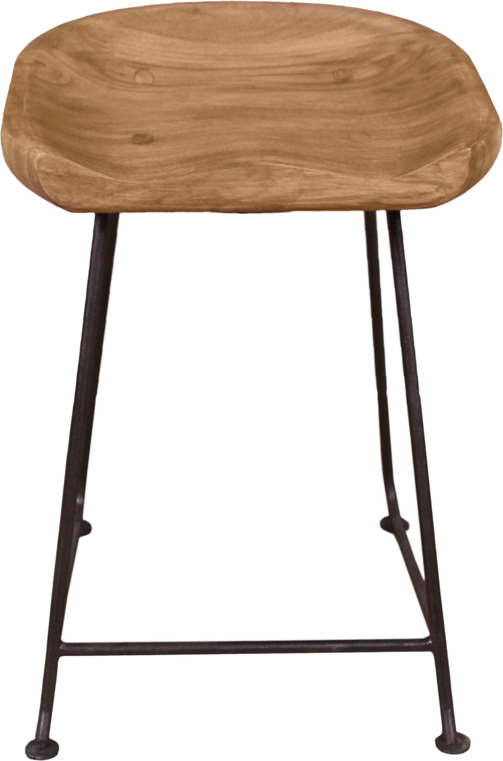 SIT Hocker »Live Edge«, aus massiver Akazie, mit Metallgestell günstig online kaufen