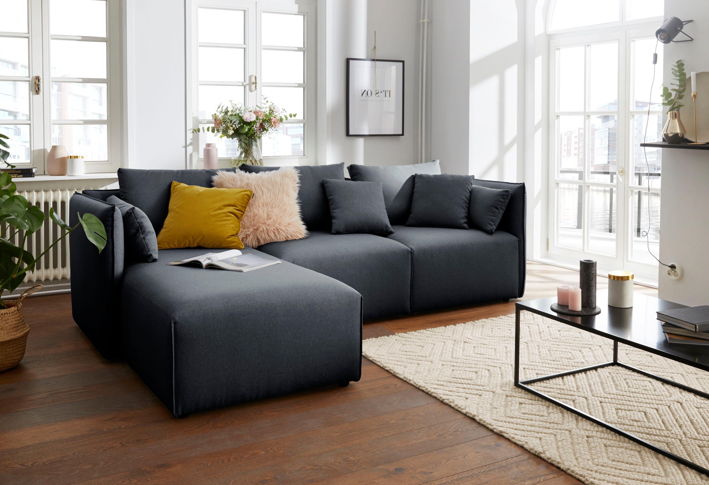 andas Ecksofa »Nöre«, (3 Teile), zusammengesetzt aus Modulen, in vielen Bez günstig online kaufen