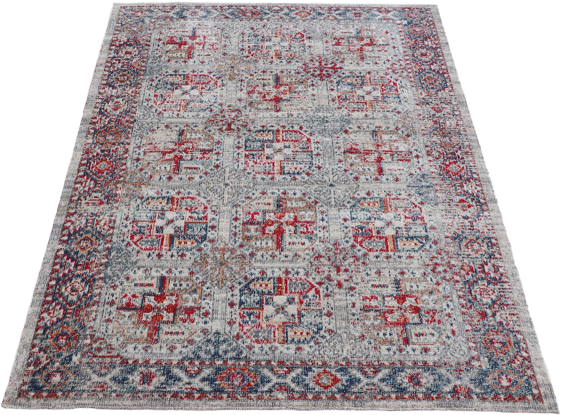 carpetfine Teppich »Mahal«, rechteckig, 3 mm Höhe, Orient Vintage Look, Woh günstig online kaufen