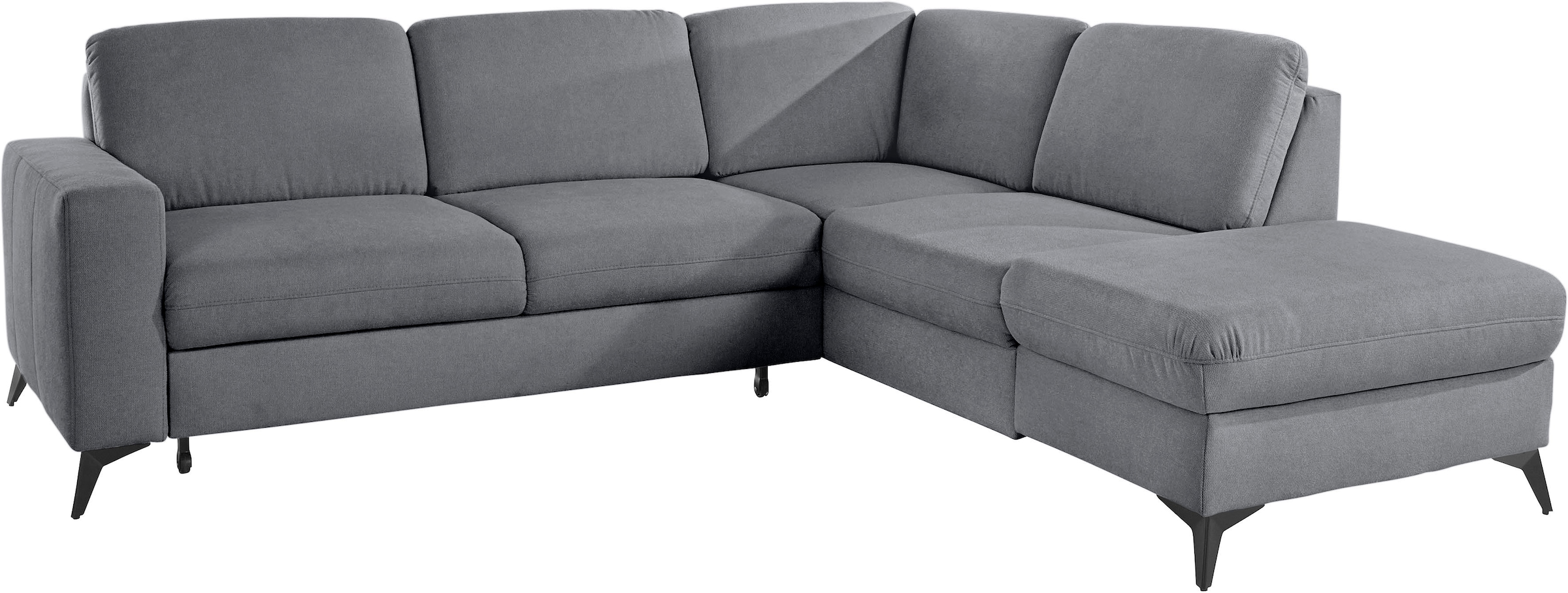 Places of Style Ecksofa »Lolland L-Form«, Wahlweise mit Bettfunktion und Stauraum, auch mit abwischbarem Bezug