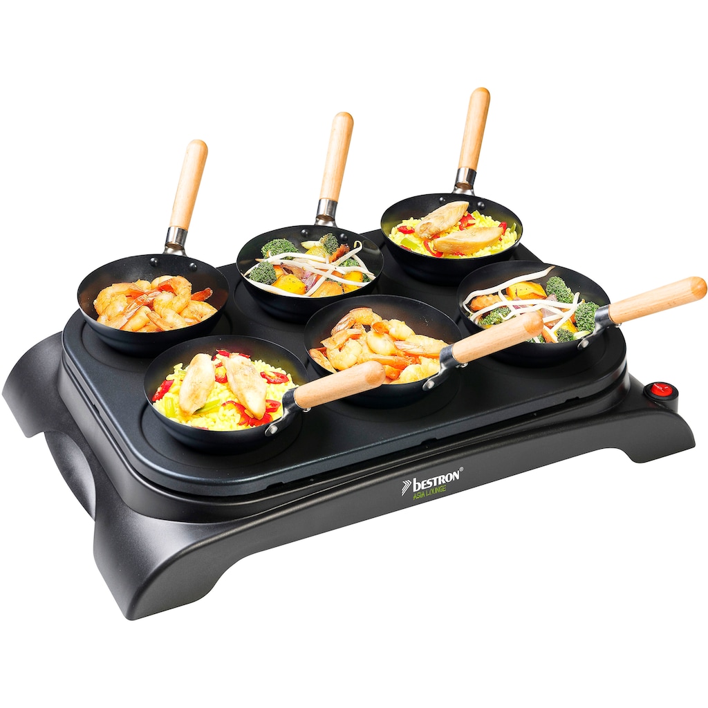 bestron Raclette »AWS600«, 6 St. Raclettepfännchen, 1000 W