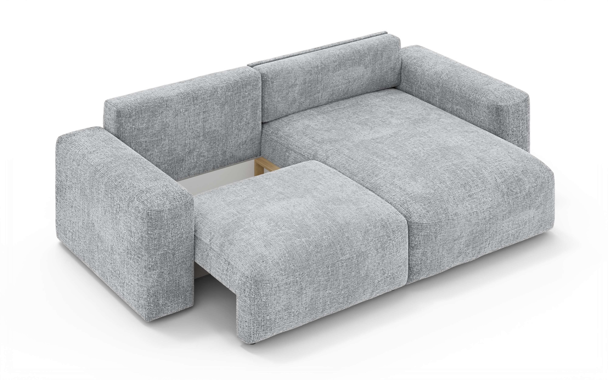 OTTO home Ecksofa »MATTS Schlafsofa mit Bettkasten, Maße B/T/H: 265/159/89 cm«, L-Form mit Recamiere rechts oder links, hoher Sitzkomfort
