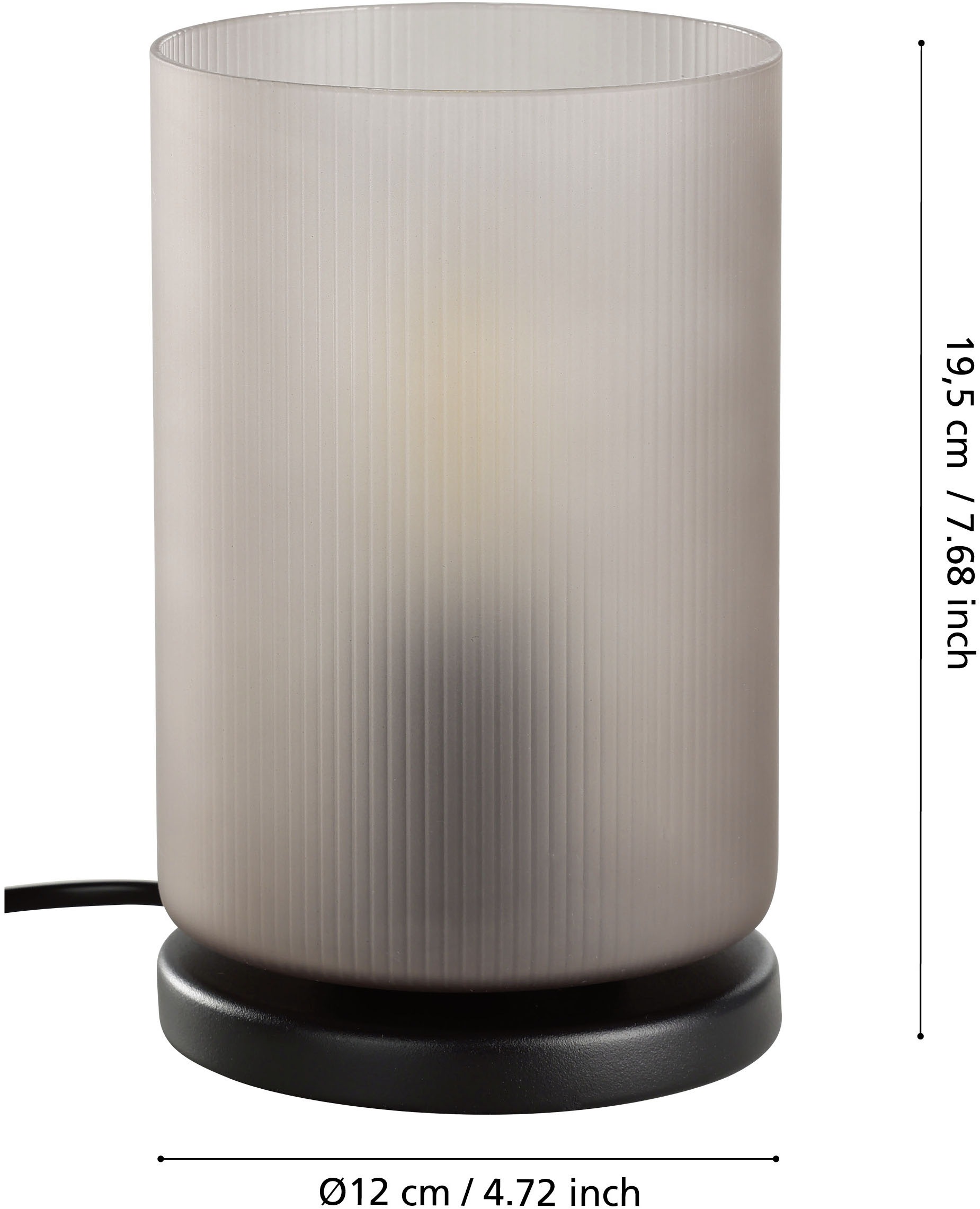 EGLO Tischleuchte »COLOMERA Tischlampe - Stahl - E27 - 1X40W - IP20« E27 1 Stk. Nachttischlampe, Schreibtischleuchte, Leselampe, H19,5 x Ø12 cm