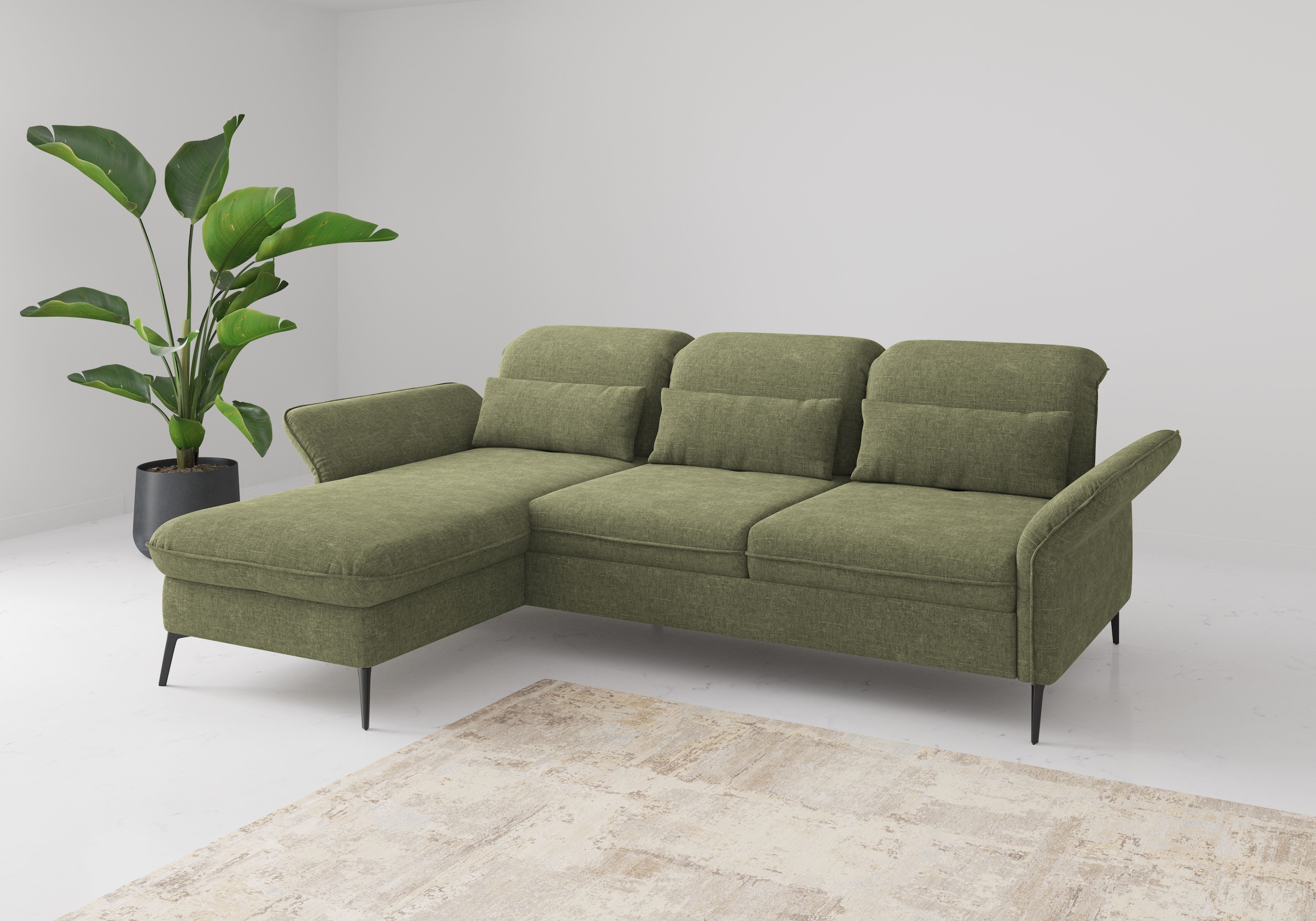 sit&more Ecksofa »Emely, inkl. Sitztiefenverstellung«, wahlweise mit Bettfu günstig online kaufen