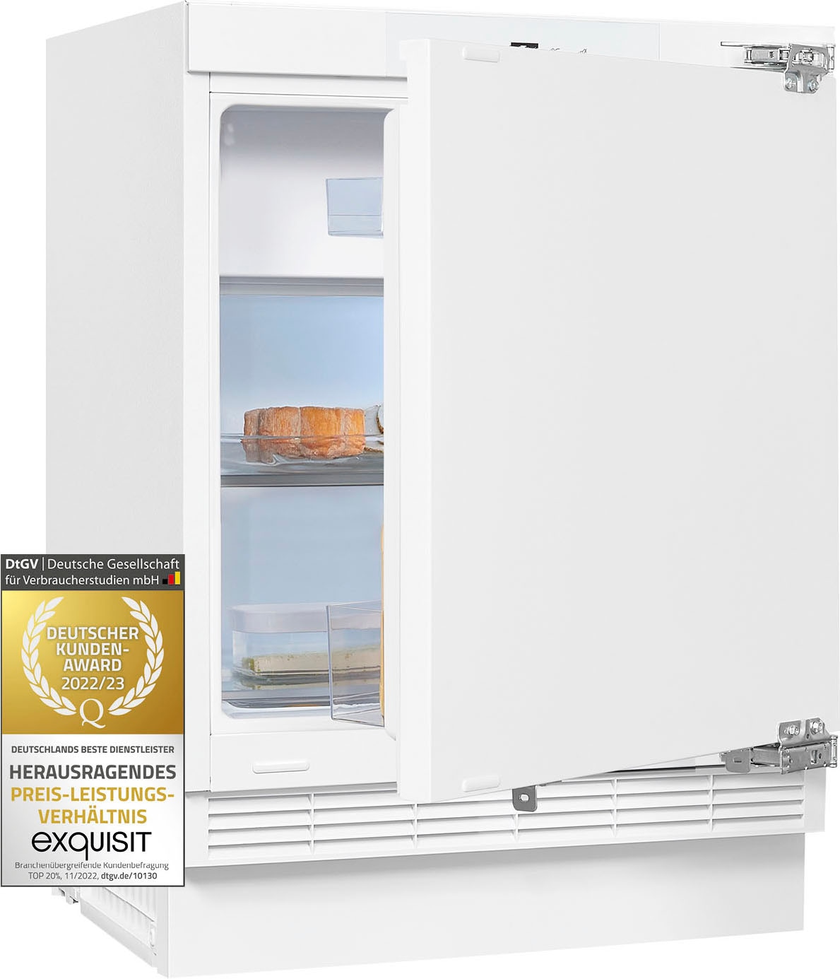 exquisit Einbaukühlschrank »UKS130-4-FE-010D«, UKS130-4-FE-010D, 81,8 cm hoch, 59,5 cm breit