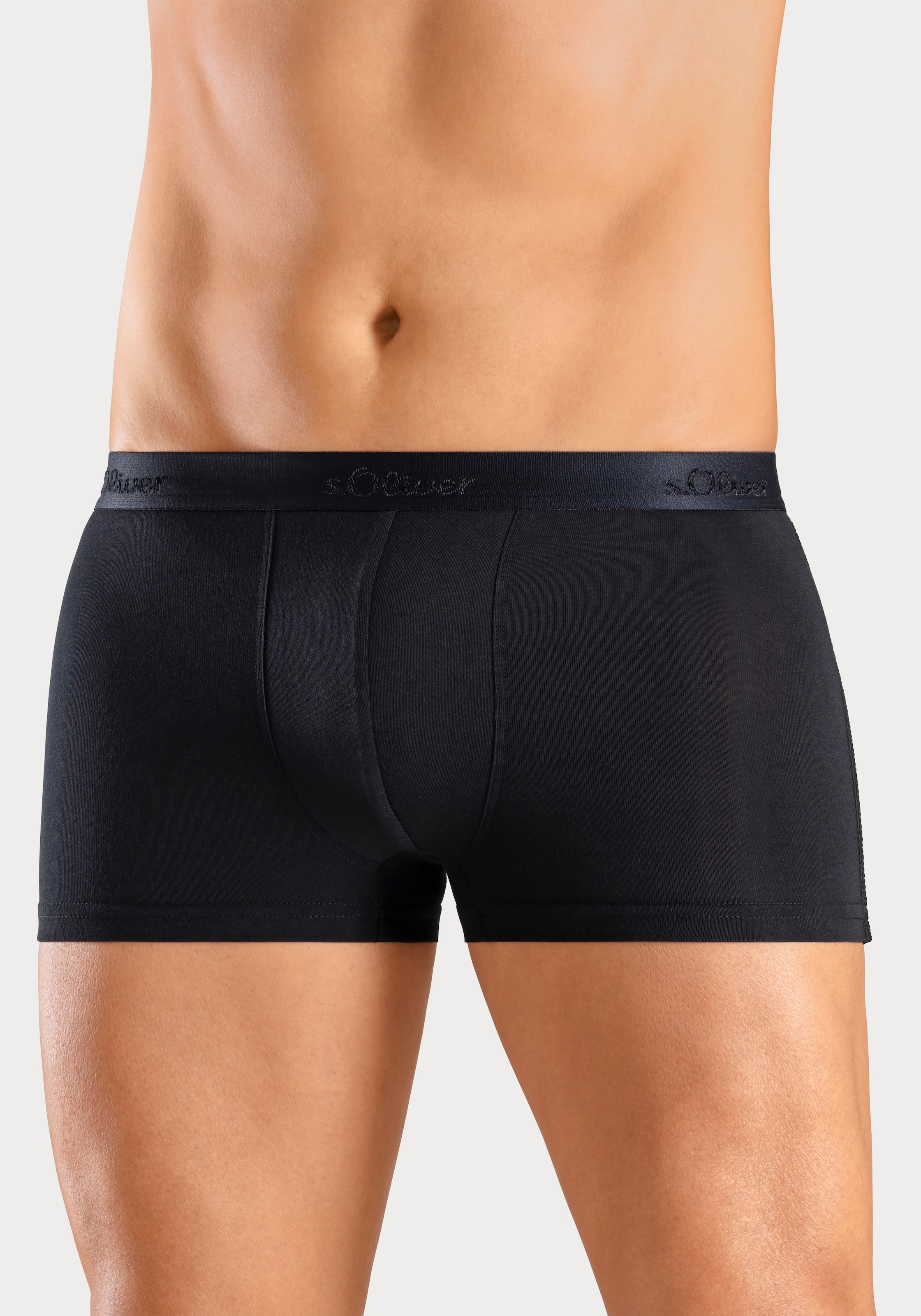 s.Oliver Boxershorts, (Packung, 2 St.), in Hipster-Form aus weichem Modal