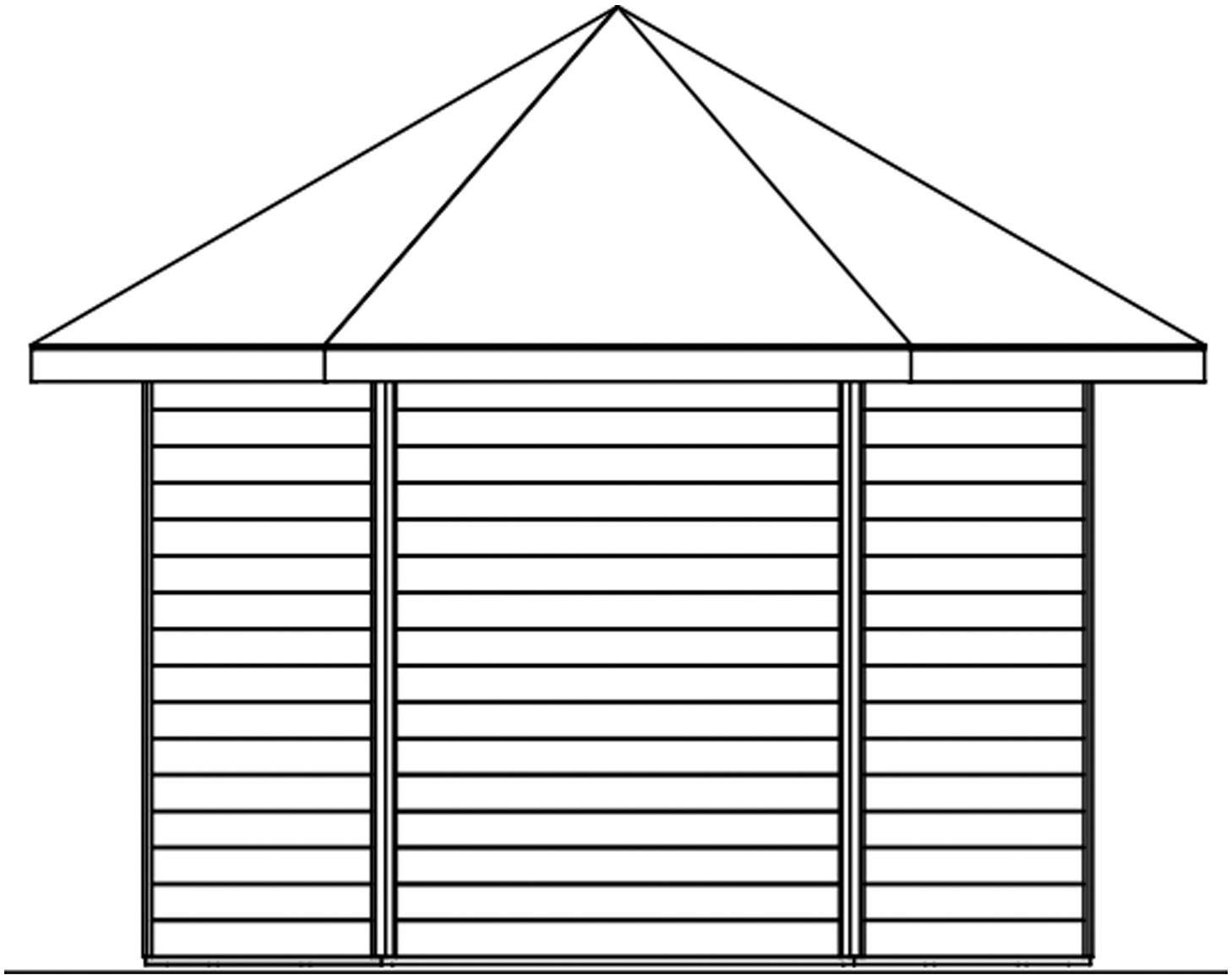 Skanholz Holzpavillon »Almelo«, 350 x 303cm