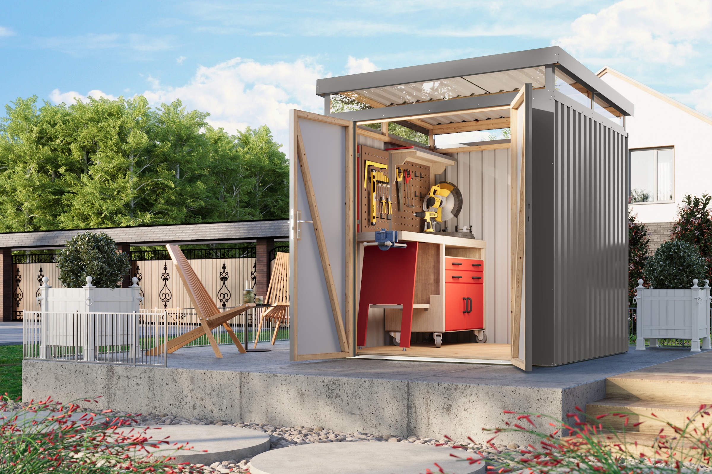Karibu Gerätehaus »Titanium 2« Made in Germany