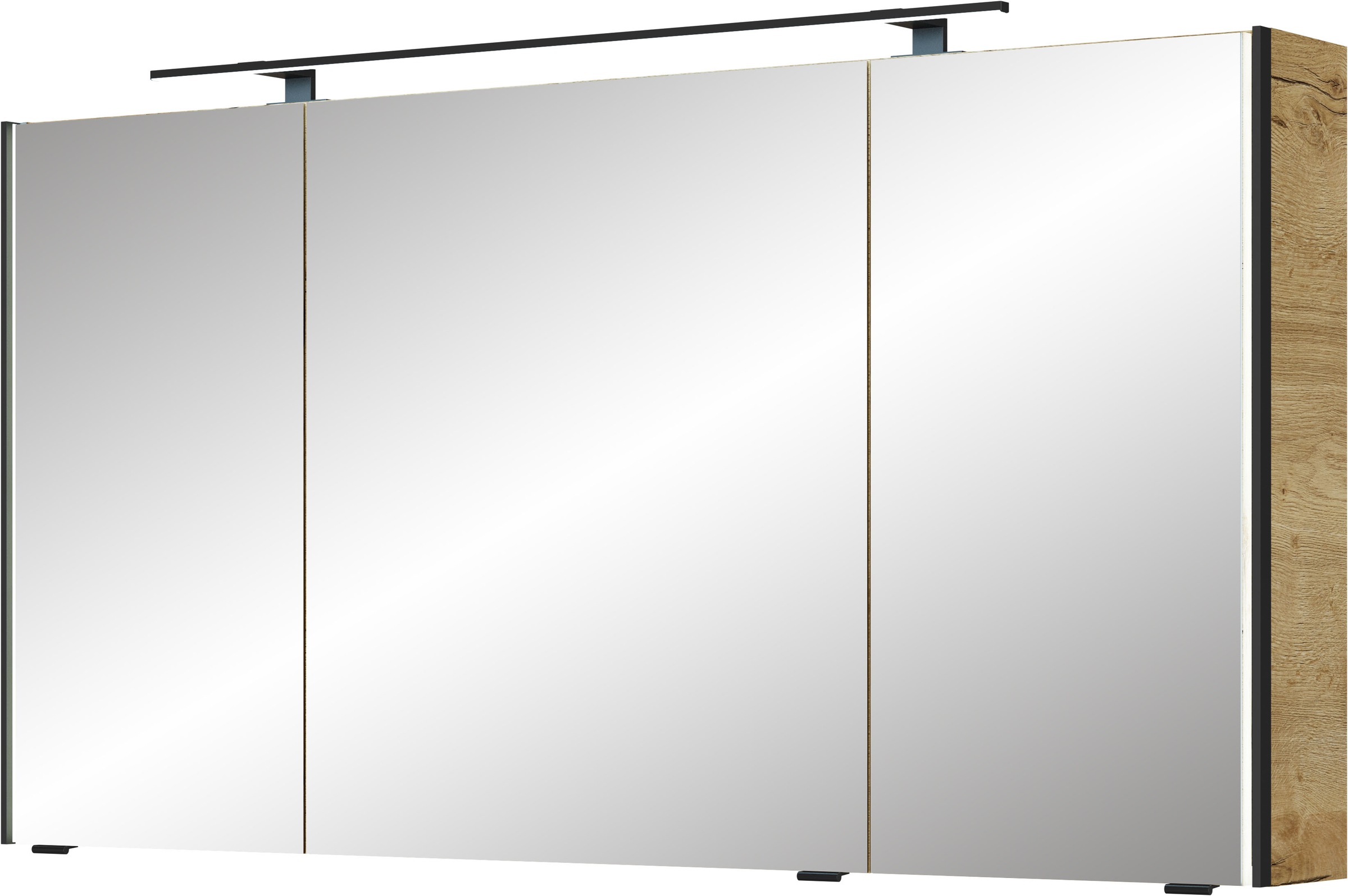 Saphir Badmöbel-Set »Serie 7045 2-teilig Mineralmarmor-Waschtisch mit LED-Spiegelschrank«, (Set, 2 St.), Badezimmer-Set 133,2 cm breit, inkl. Türdämpfer, 5 Türen, 2 Schubladen