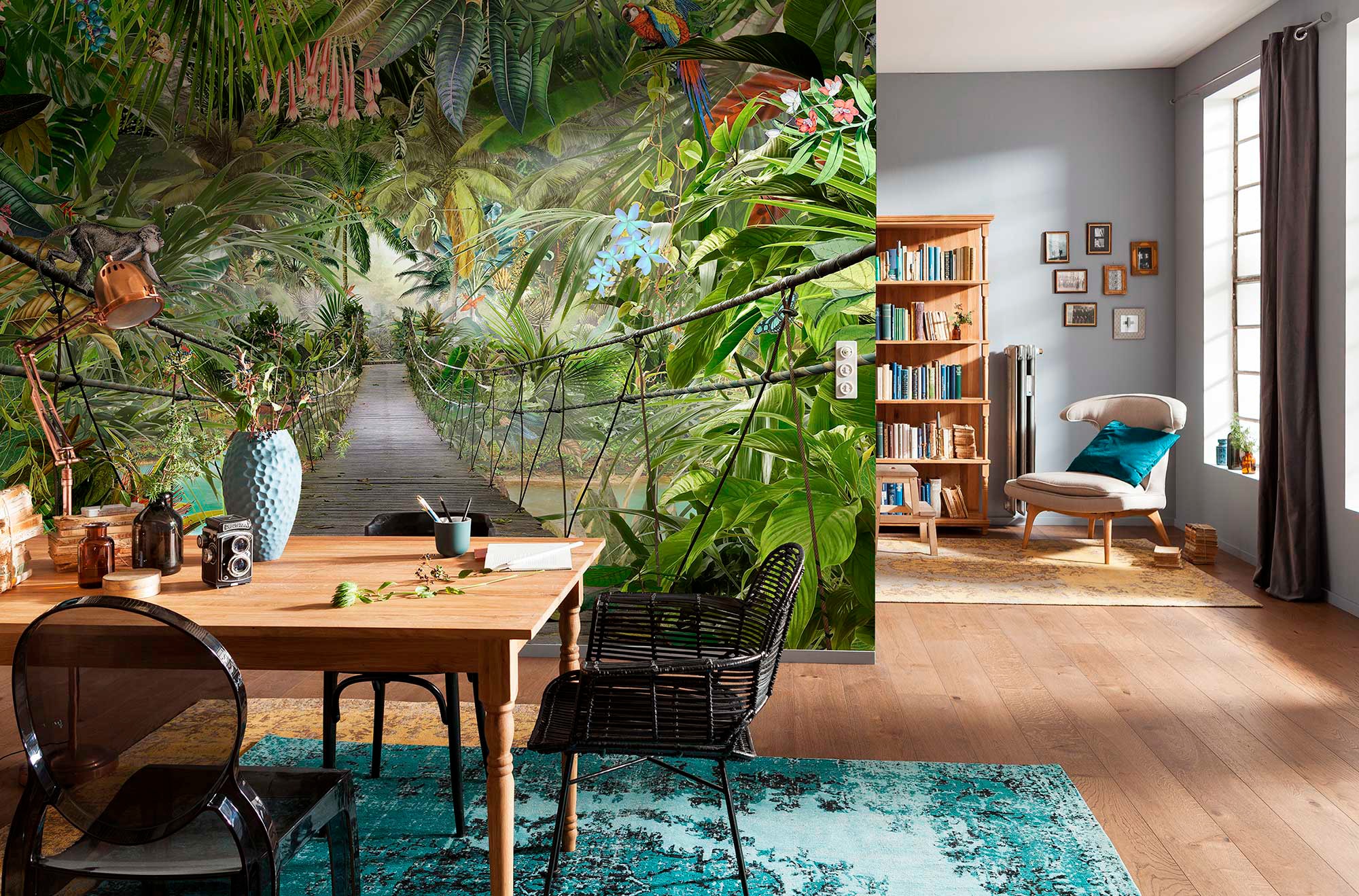 Komar Fototapete »Wild Bridge - Größe 368 x 254 cm« bedruckt glatt Wohnzimmer, Schlafzimmer