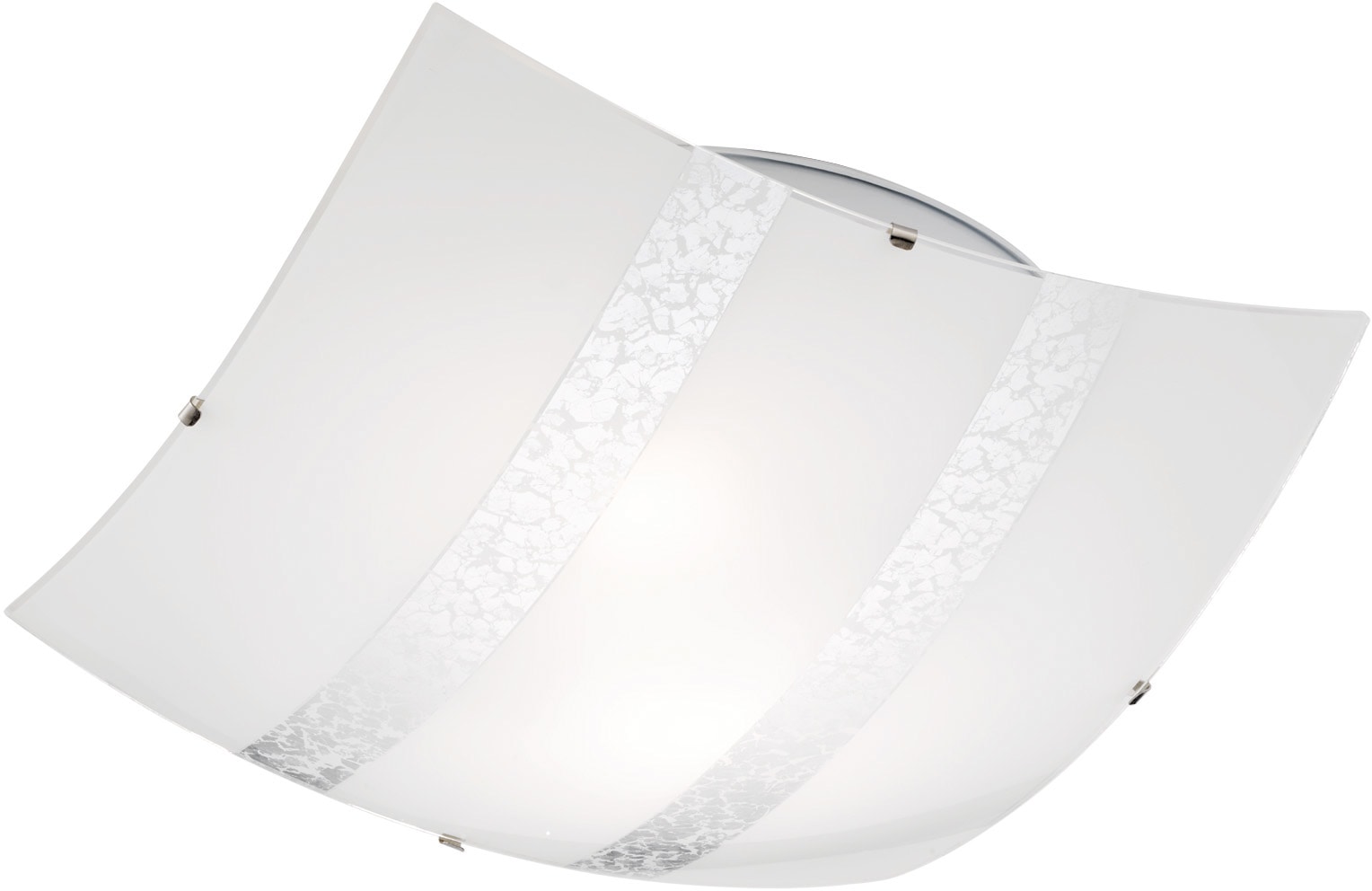 TRIO Leuchten 2 durch flammig-flammig, online »Nikosia«, Design Lichtakzente klassisches Deckenleuchte Glas / schöne kaufen mit Silberstreifen