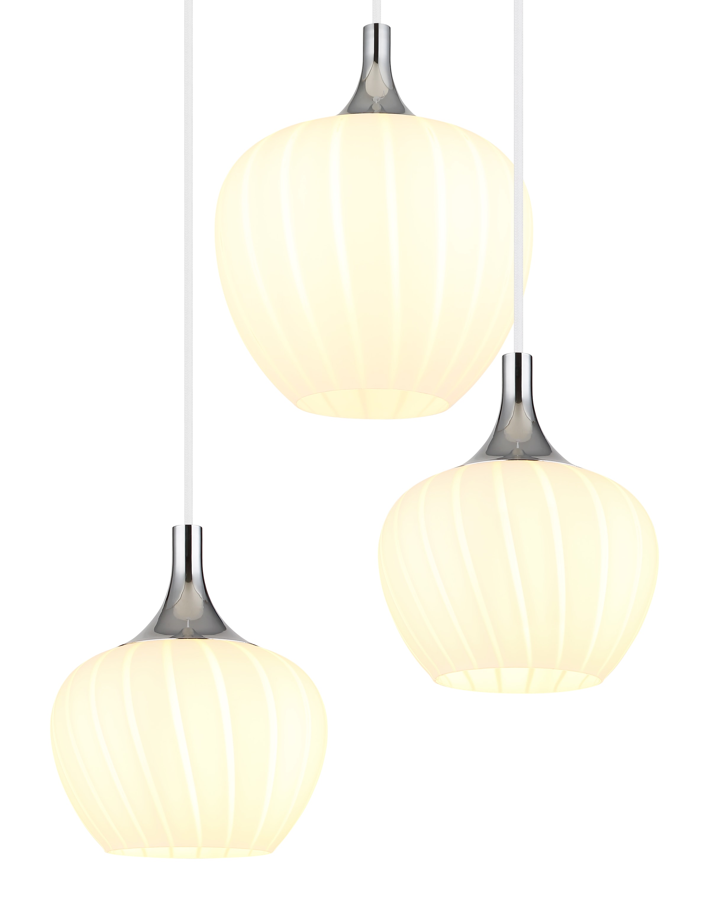 GLOBO LIGHTING Hängeleuchte »MAXY« E27 1 Stk. Hängelampe weiß Glas opal Dekorillen Esszimmer Esstisch