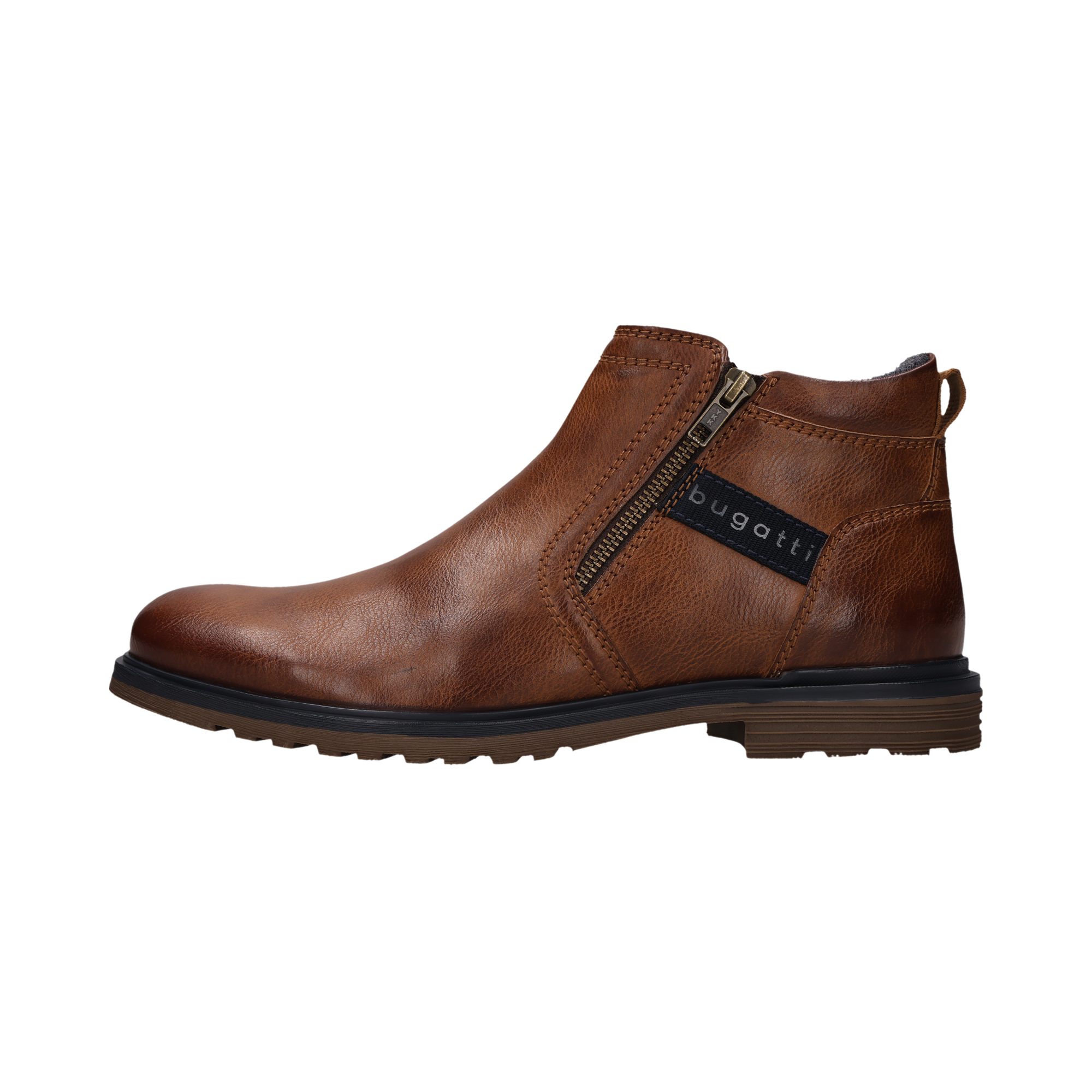 bugatti Stiefelette  Zipper Boots, Stiefelette mit Profillaufsohle - schmale Form