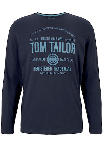 TOM TAILOR Langarmshirt, mit Logoprint kaufen