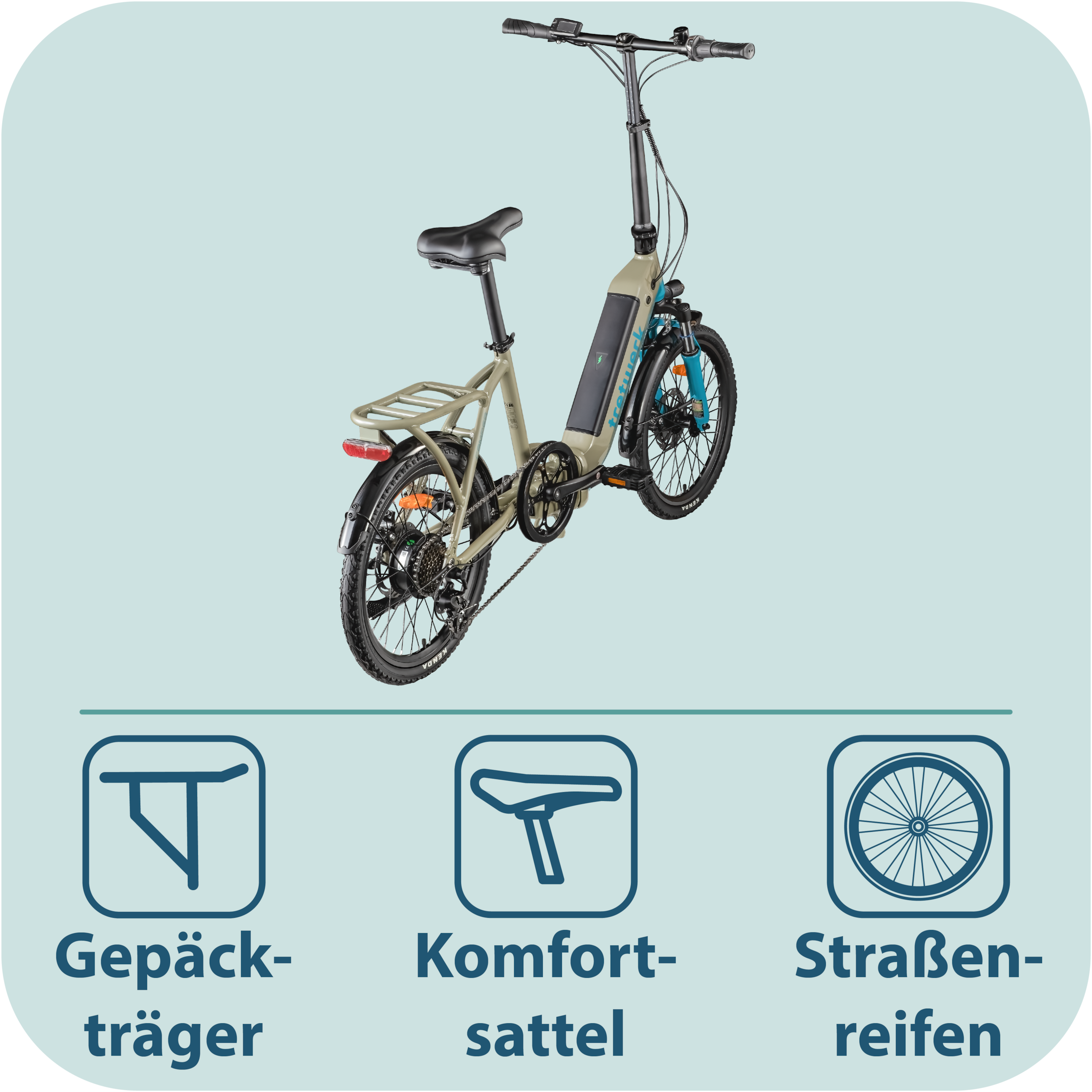 Tretwerk »Camper« 7 Gang Shimano Tourney TY300 Schaltwerk Kettenschaltung Heckmotor 250 W