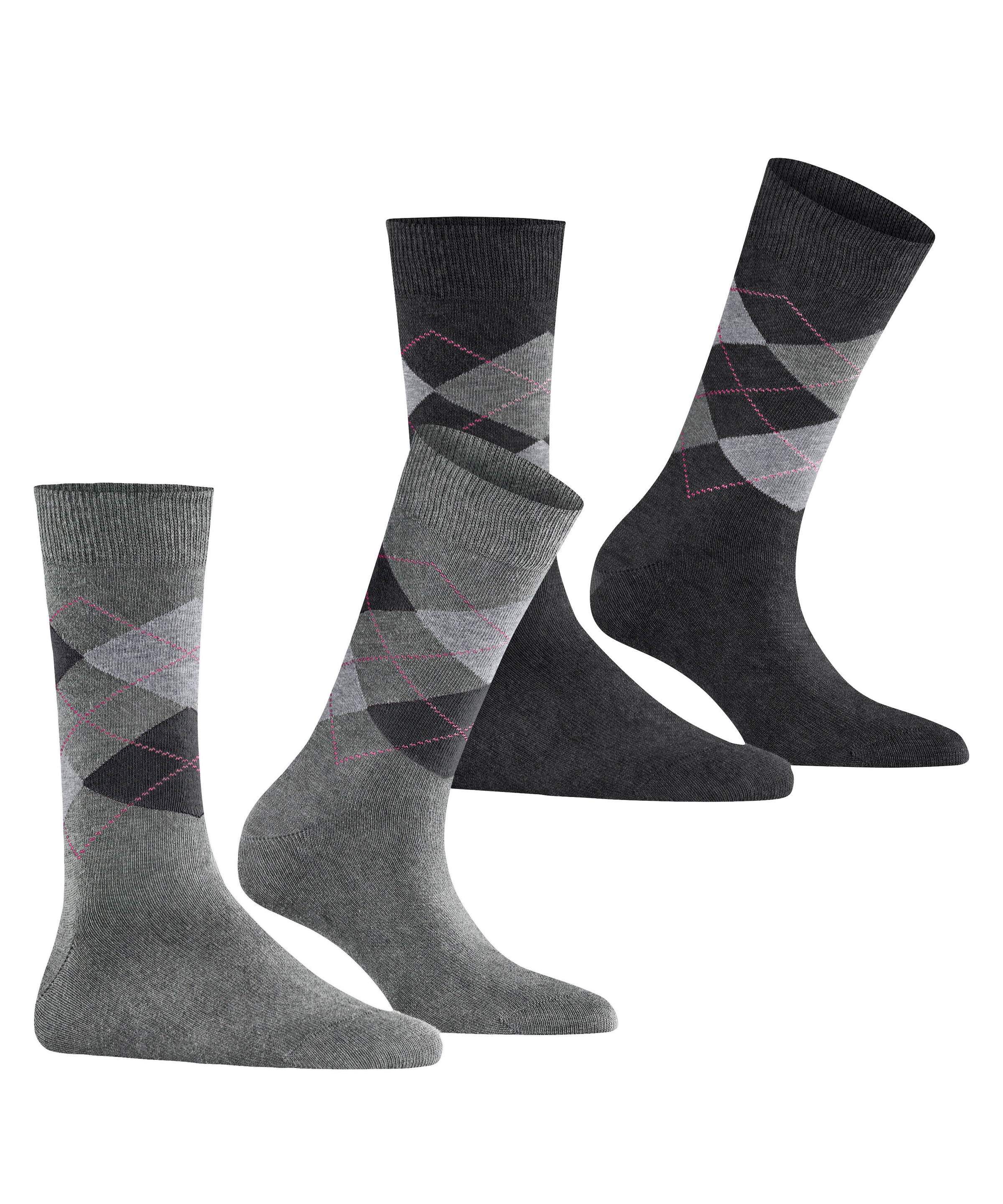 Burlington Socken »Everyday Argyle« 2 Paar,  Einheitsgröße 36-41, Argyle-Muster, gekämmte Baumwolle