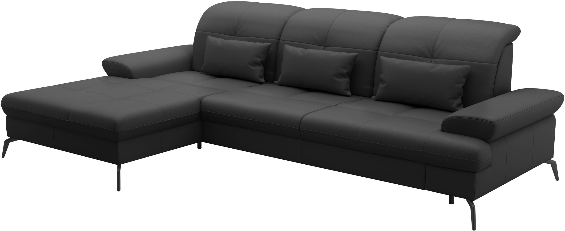 sit&more Ecksofa »Amica, L-Form, inkl. Sitztiefenverstellung & Armteilverstellung«, wahlweise mit Bettfunktion, Bettkasten und Kopfteilverstellung